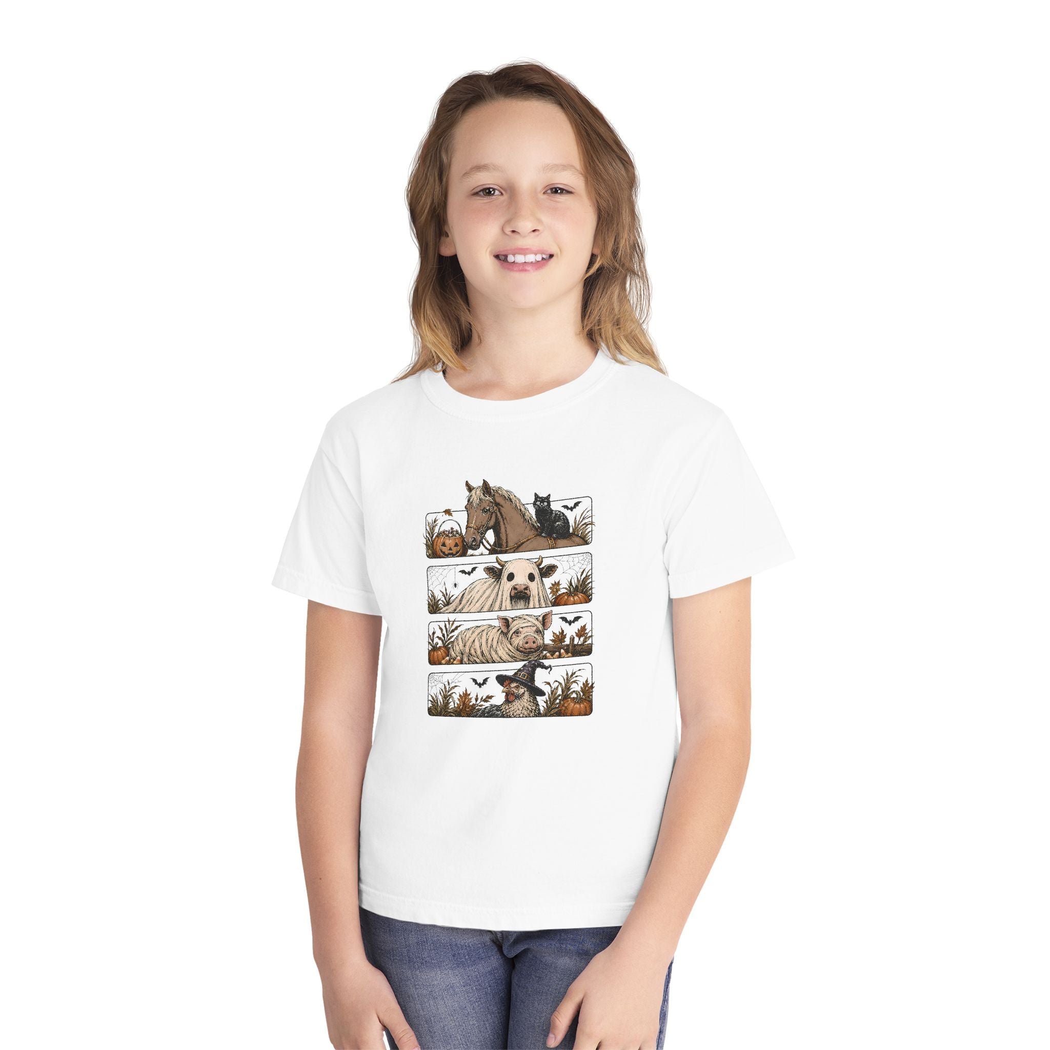 Halloween Farm Animals Youth Tee