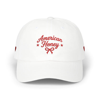 American Honey Embroidered White Baseball Hat