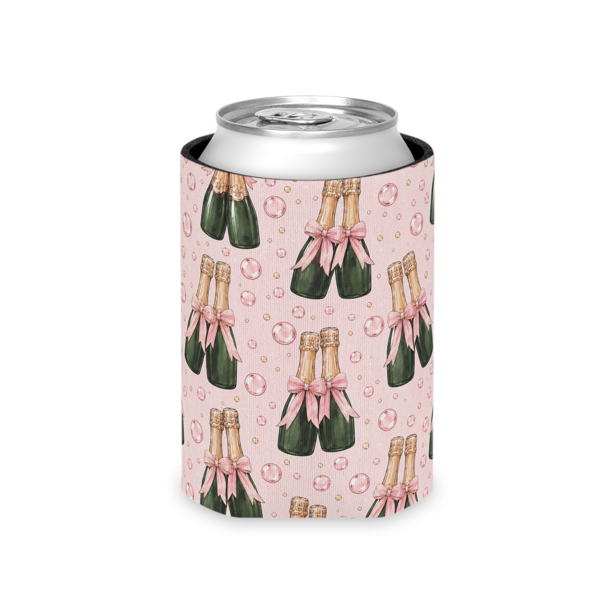Champagne Bubbles Can Cooler