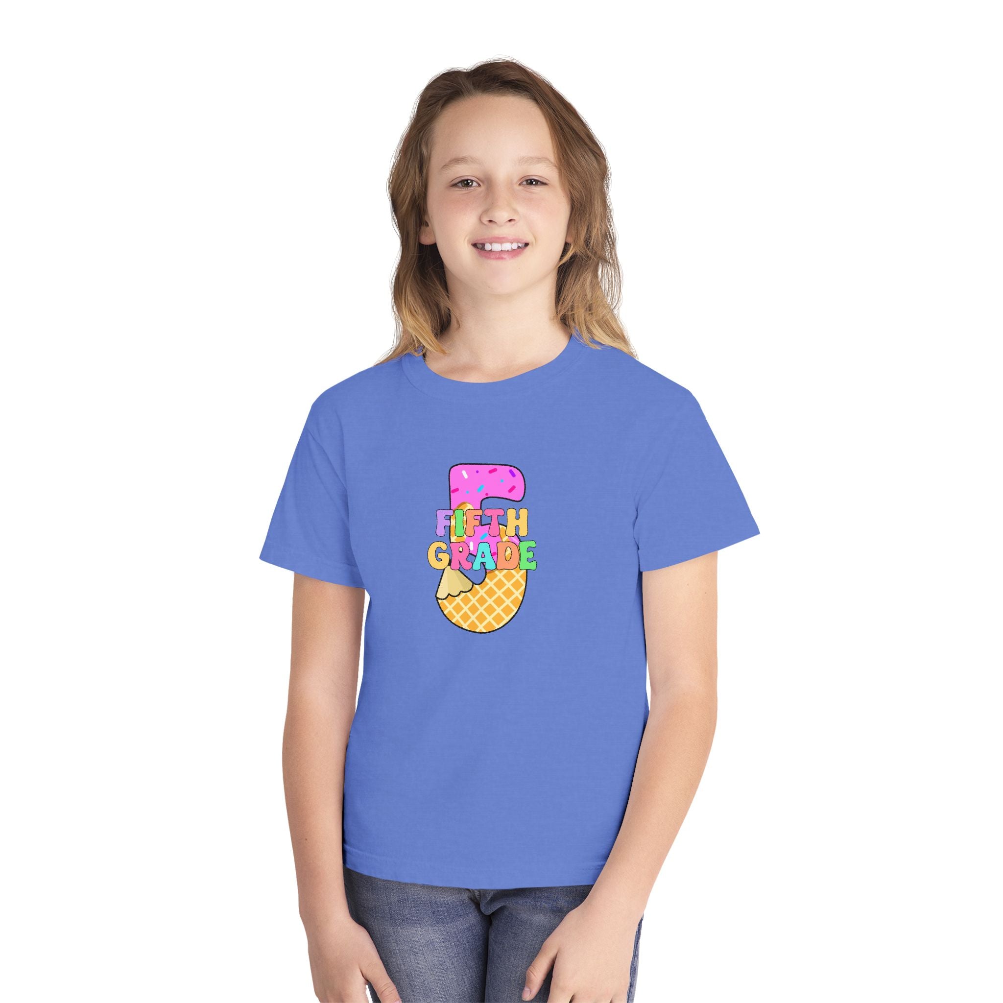 Fifth Grade Ice Cream Pencil Youth Tee