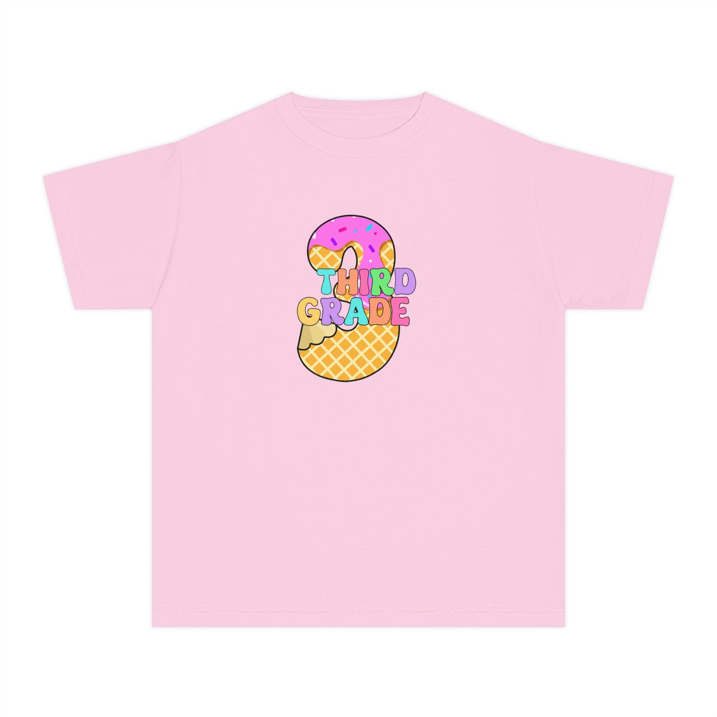 Third Grade Ice Cream Pencil Youth Tee