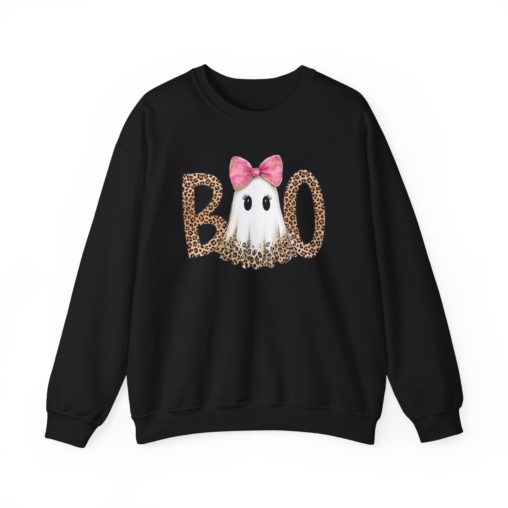 Leopard "Boo" Ghost Crewneck