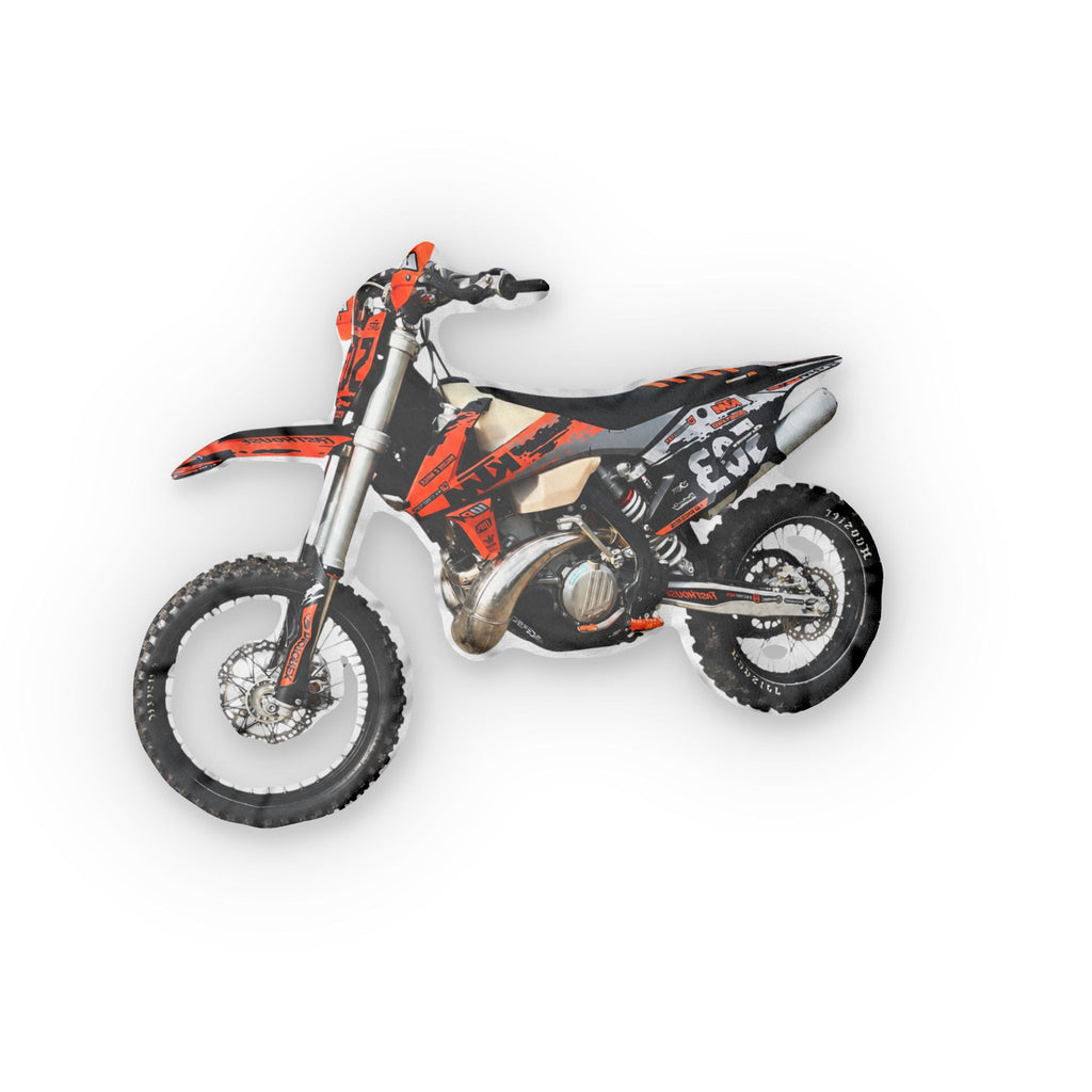 Motocross Dirt Bike Shaped Pillow