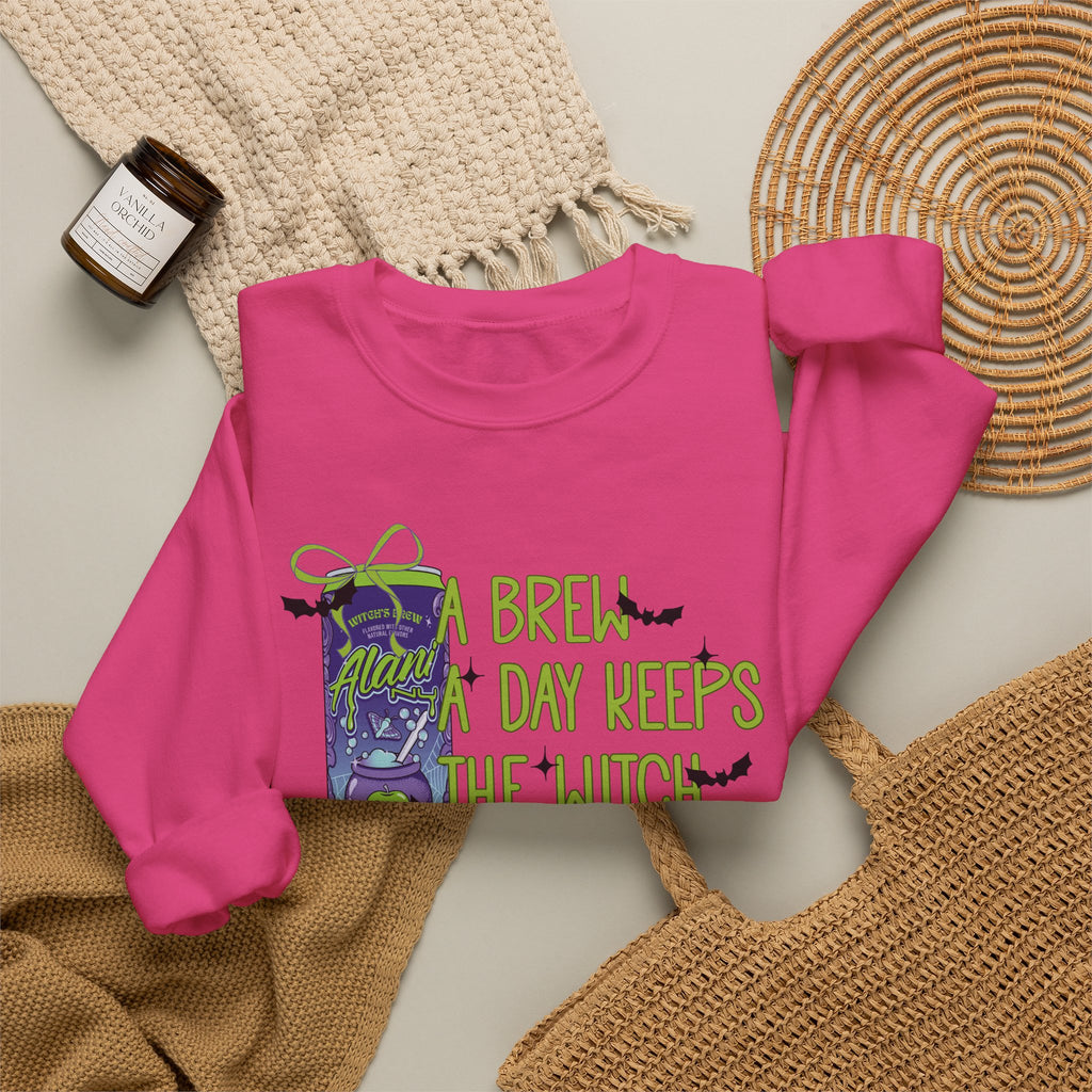 "A Brew A Day Keeps the Witch Away" Halloween Crewneck