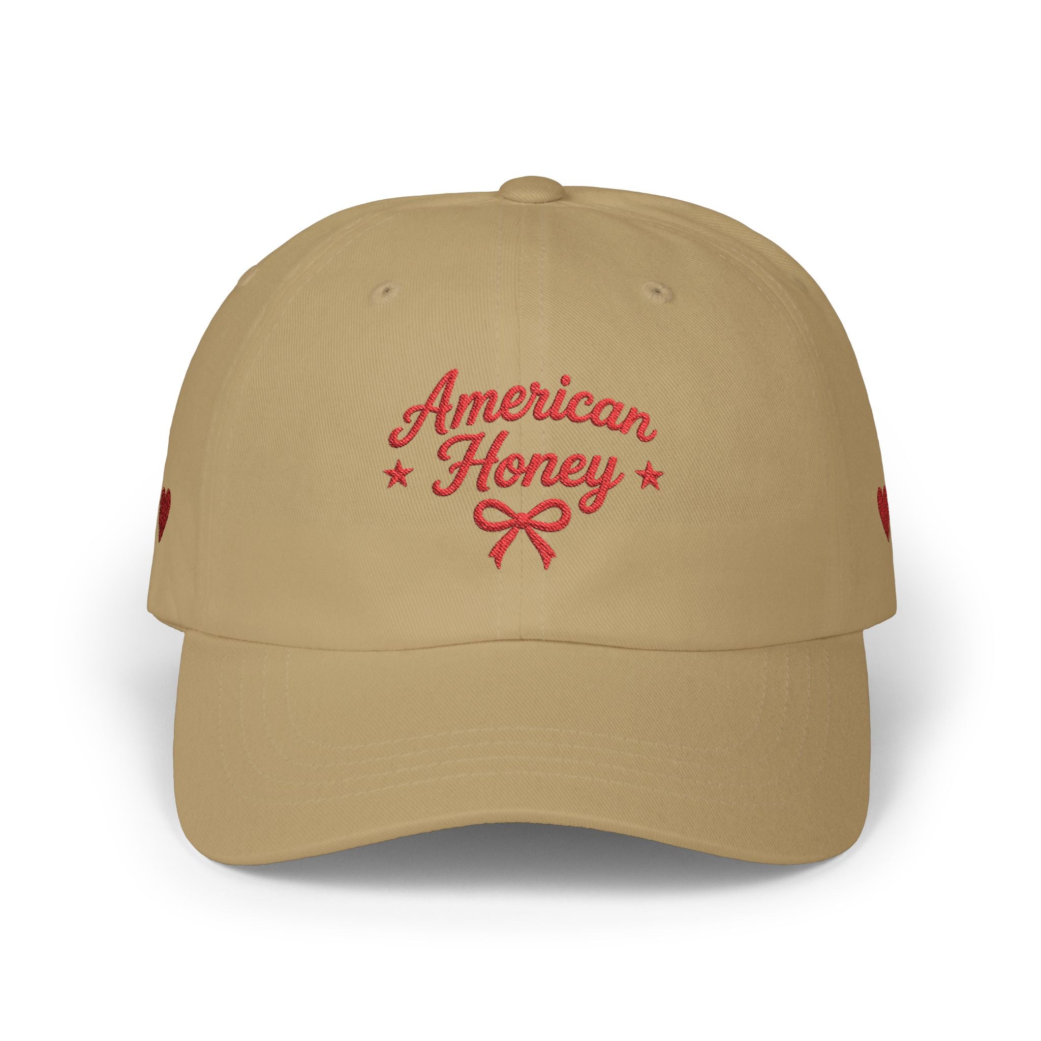 American Honey Embroidered White Baseball Hat