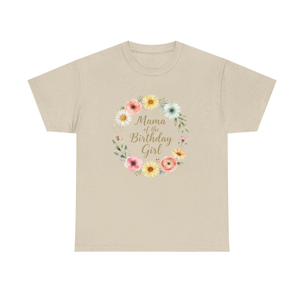 Mama of the Birthday Girl Tee | Floral Wreath, Mom Shirt, Birthday Party Shirt