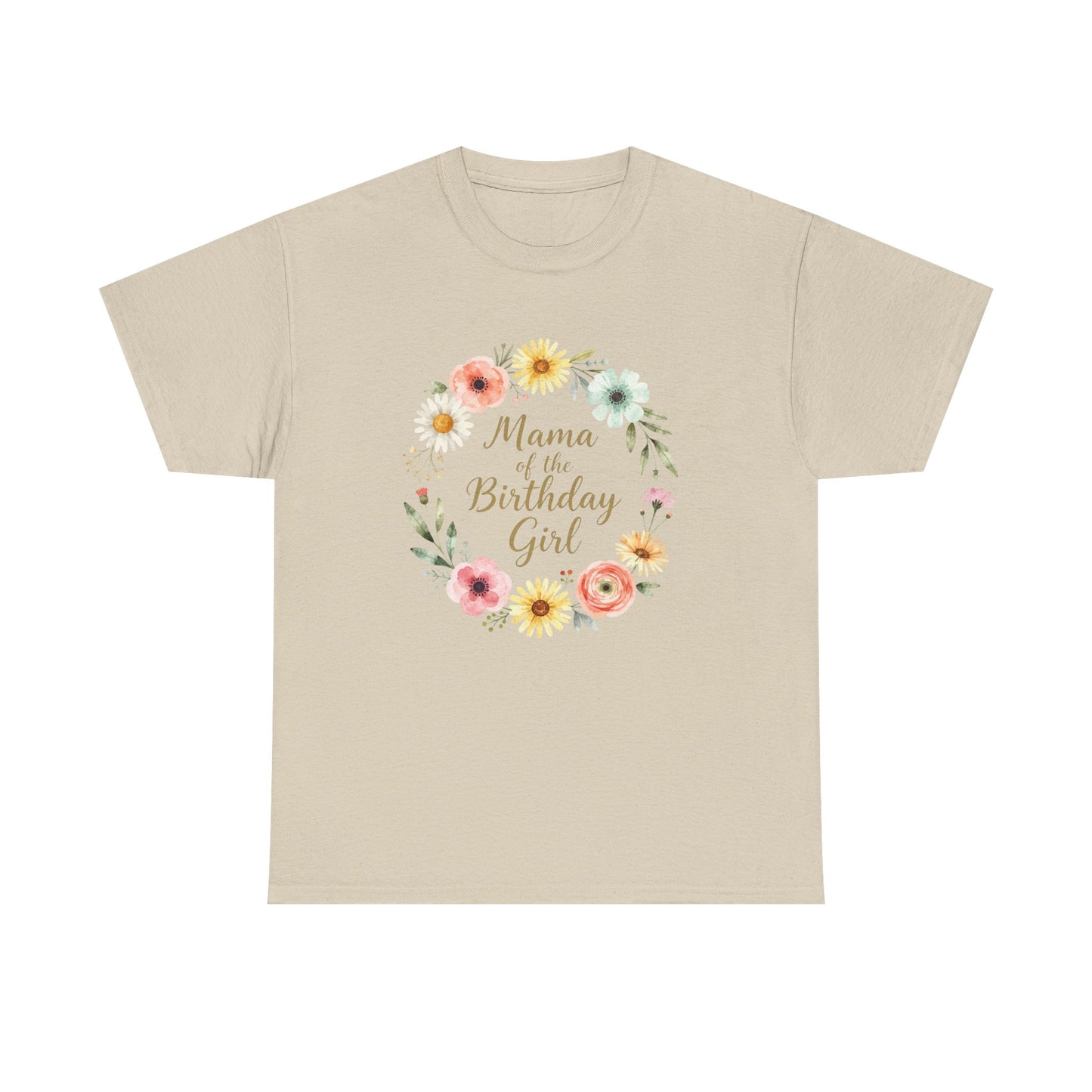 Mama of the Birthday Girl Tee | Floral Wreath, Mom Shirt, Birthday Party Shirt