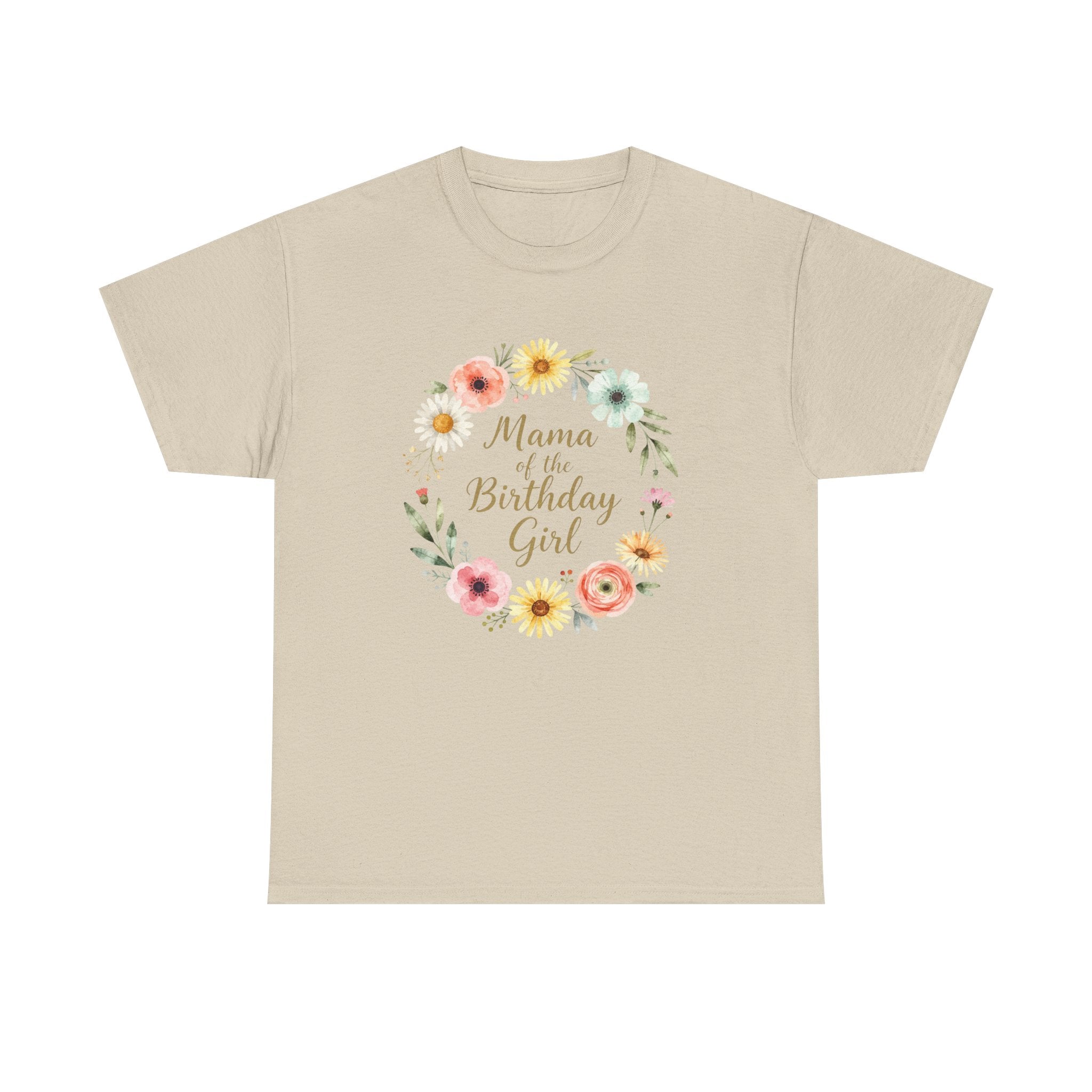 Mama of the Birthday Girl Tee | Floral Wreath, Mom Shirt, Birthday Party Shirt