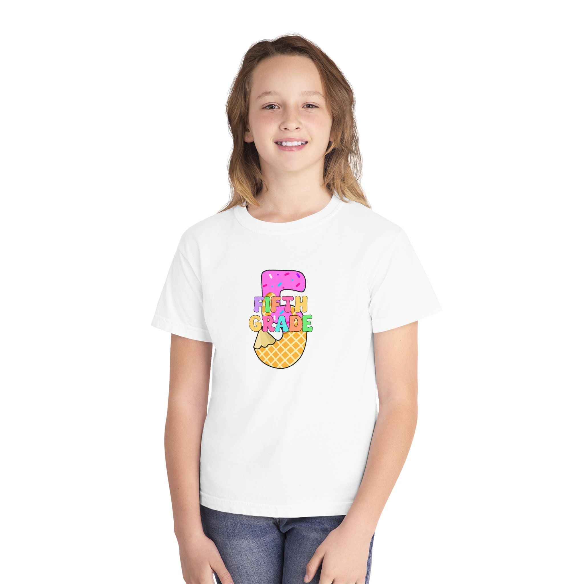 Fifth Grade Ice Cream Pencil Youth Tee