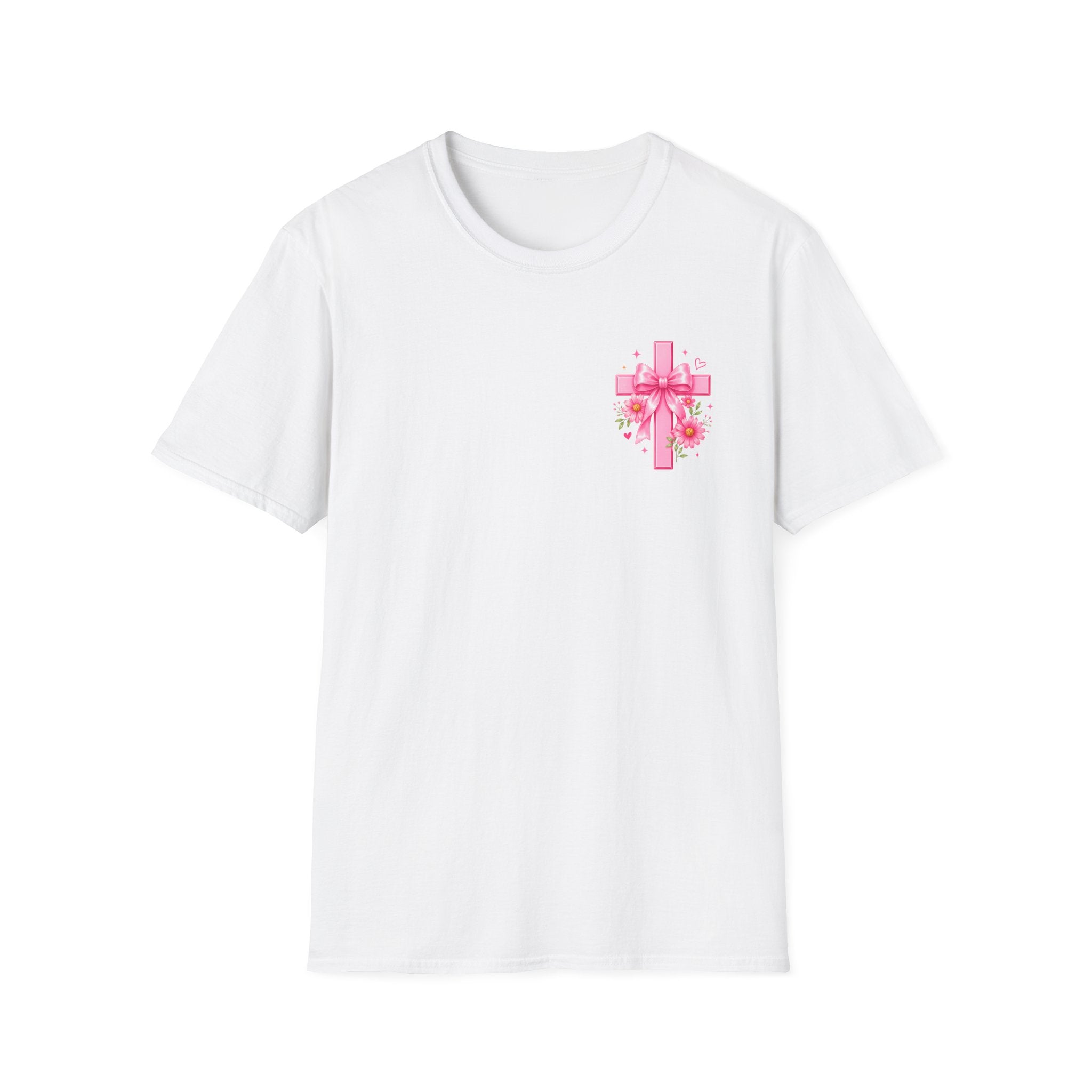 God Is In The Details Tee | Coquette Christian Shirt | Girly Faith Graphic Tee | Pink Bow Cross Shirt | Trendy Boutique Top