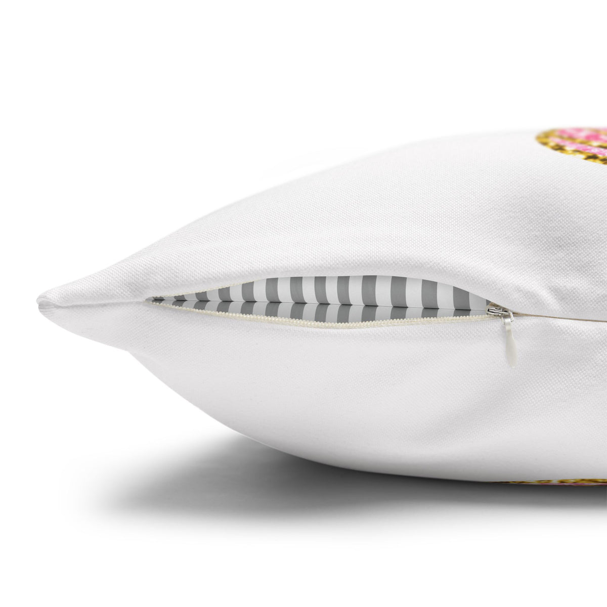 Pink Candy Cane Christmas Pillow