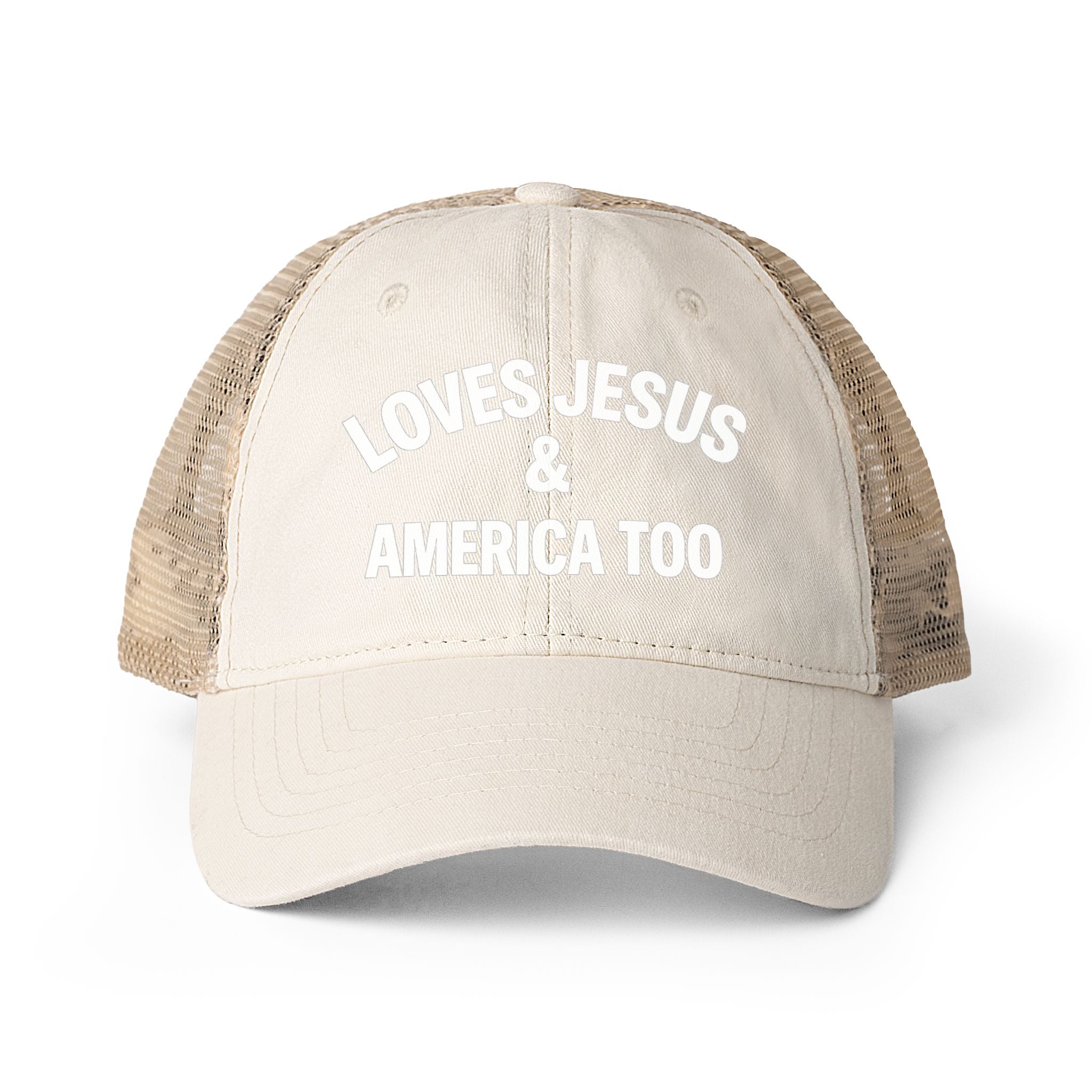Loves Jesus & America Too Trucker Hat