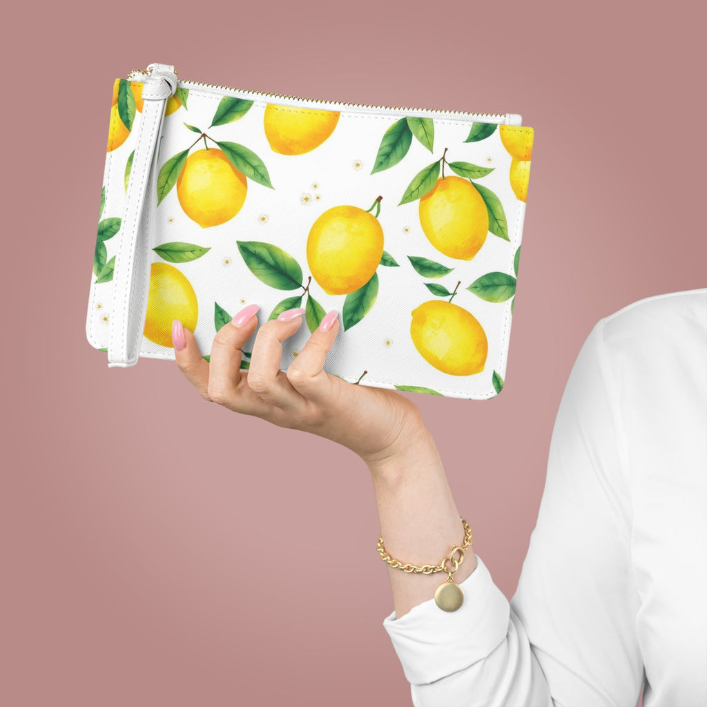 Lemon Pattern Clutch Bag
