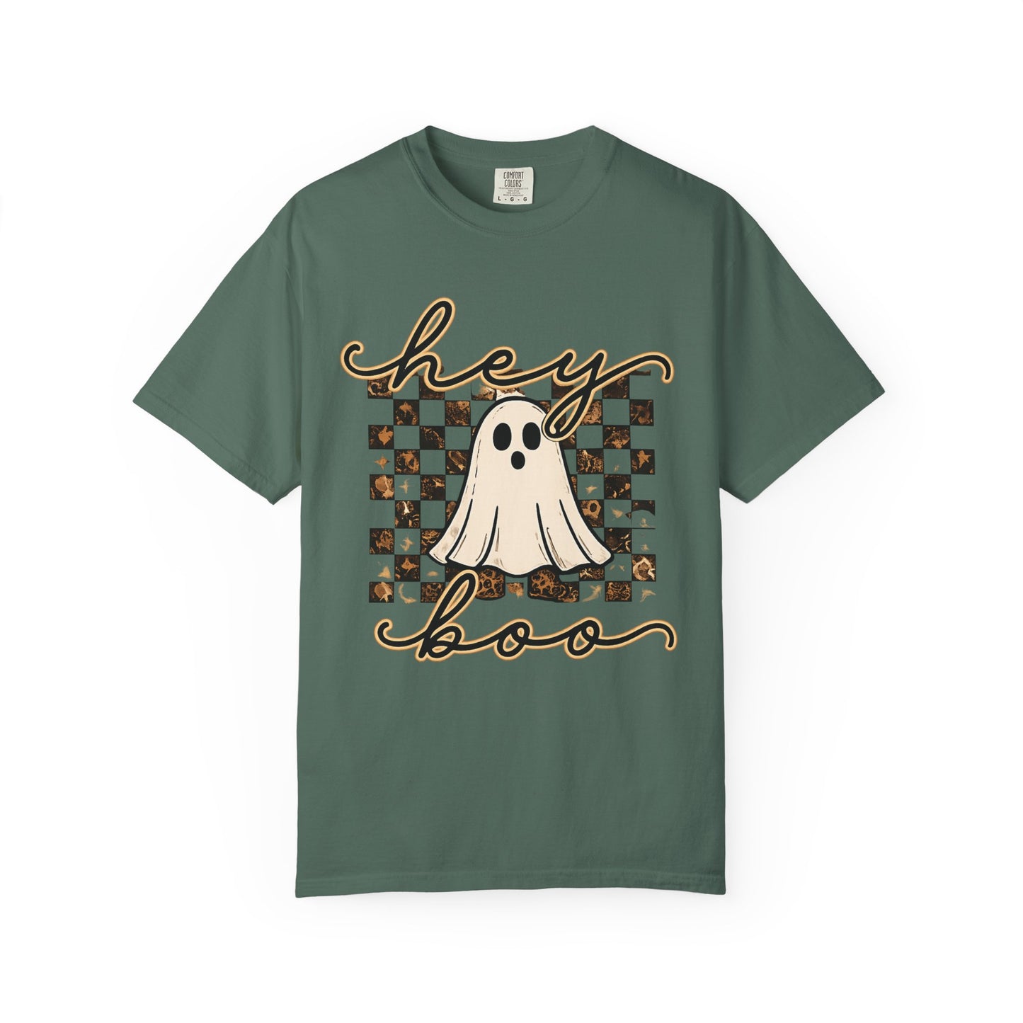 Hey Boo Checkered Tee