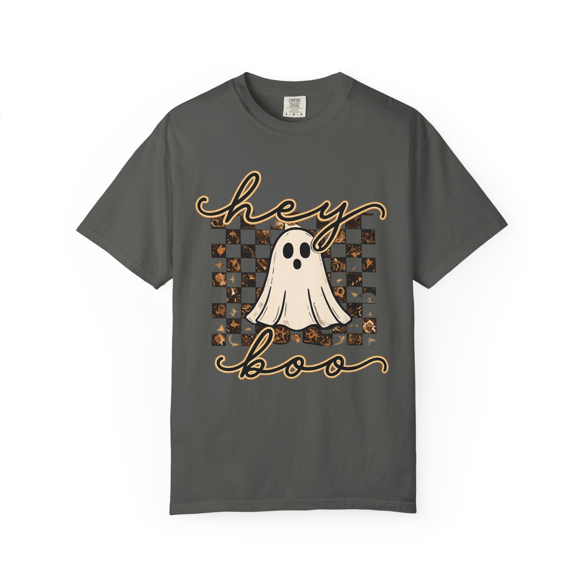 Hey Boo Checkered Tee