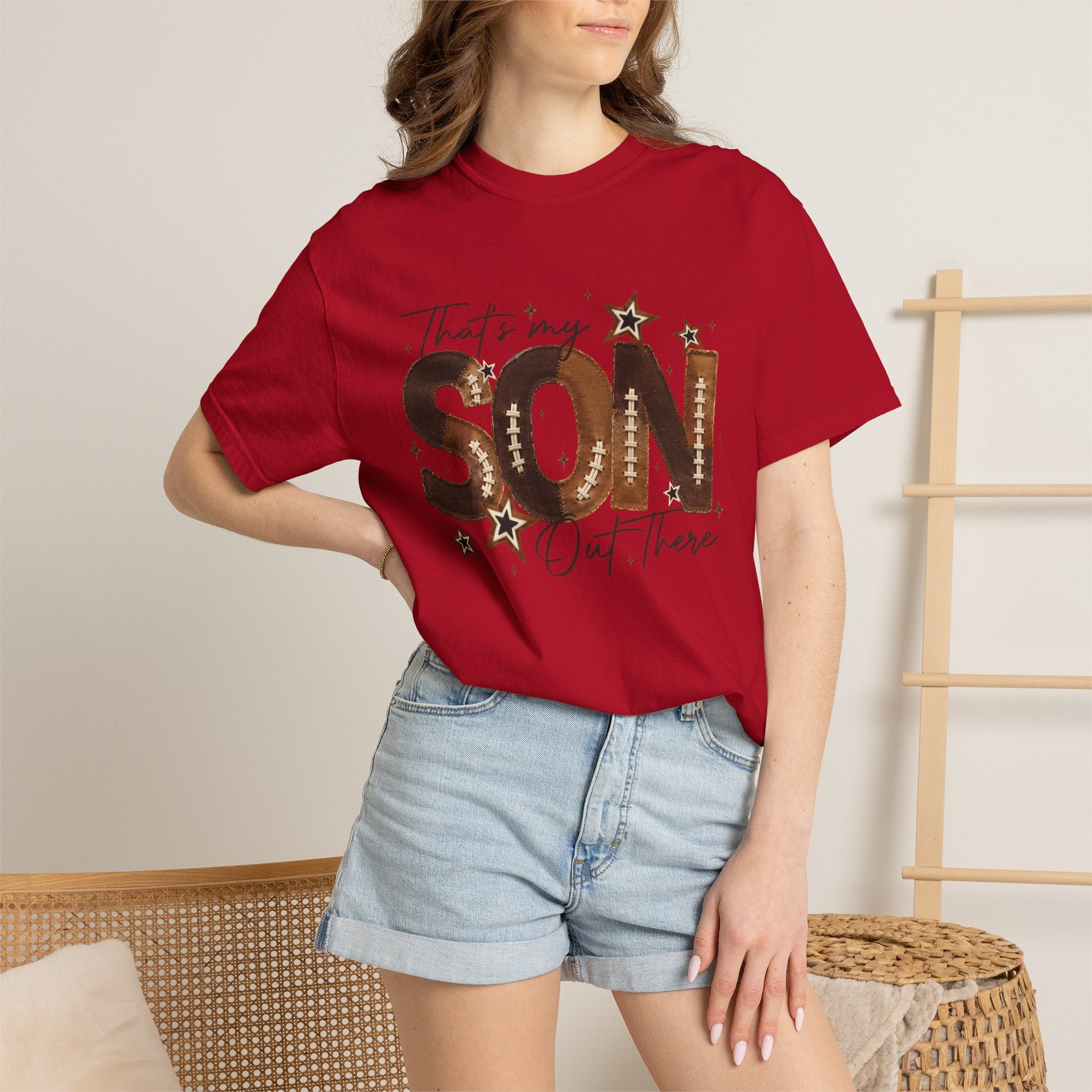 That’s My Son Football T-Shirt — Personalized Jersey Number Tee