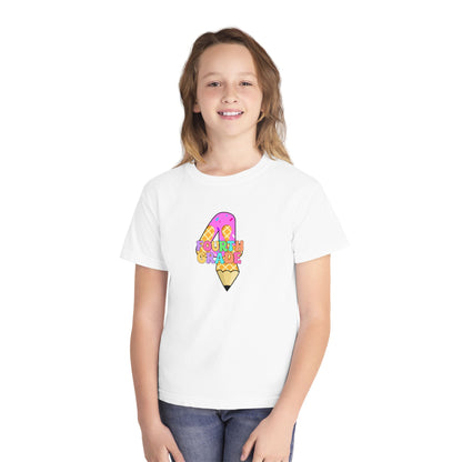 Fourth Grade Ice Cream Pencil Youth Tee