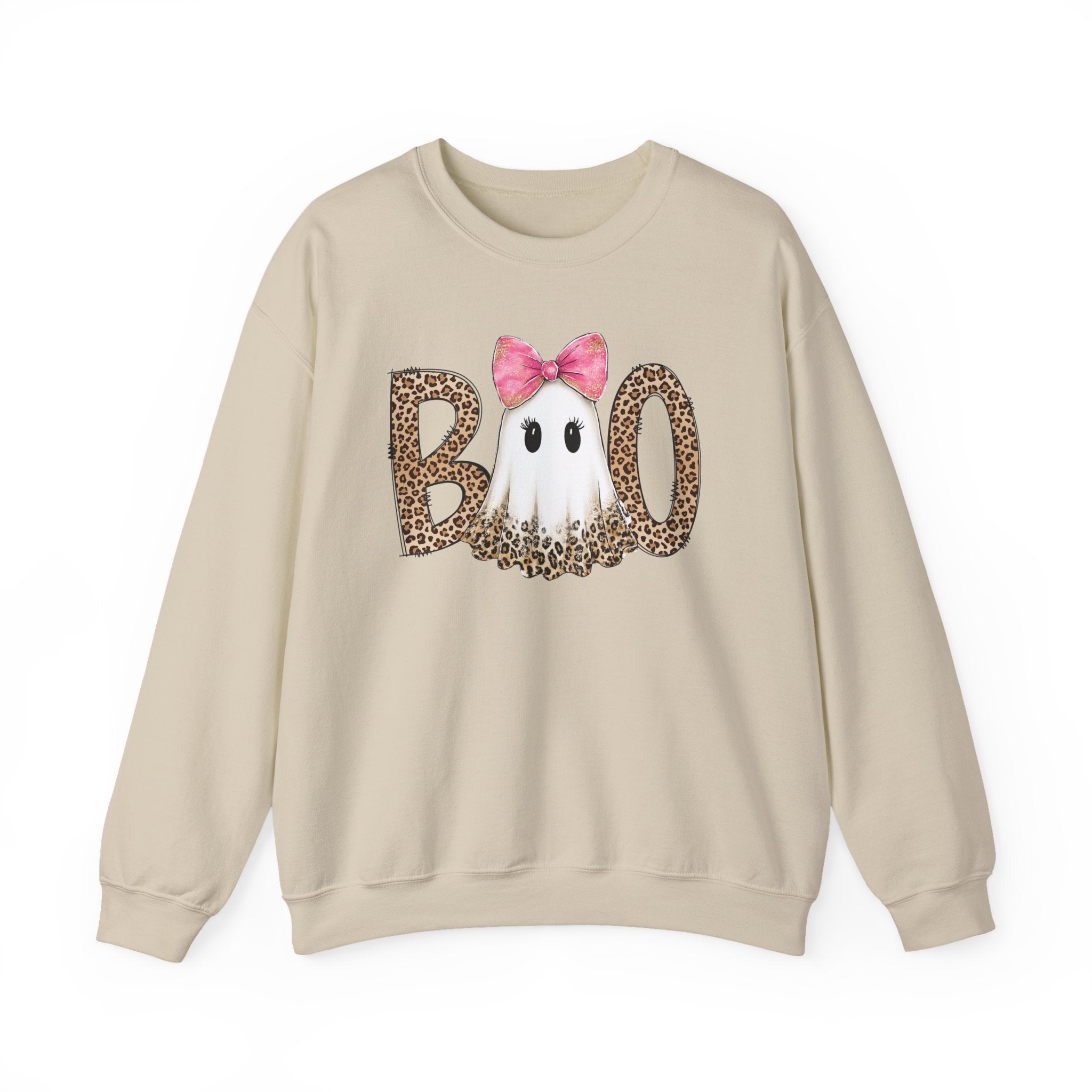 Leopard "Boo" Ghost Crewneck