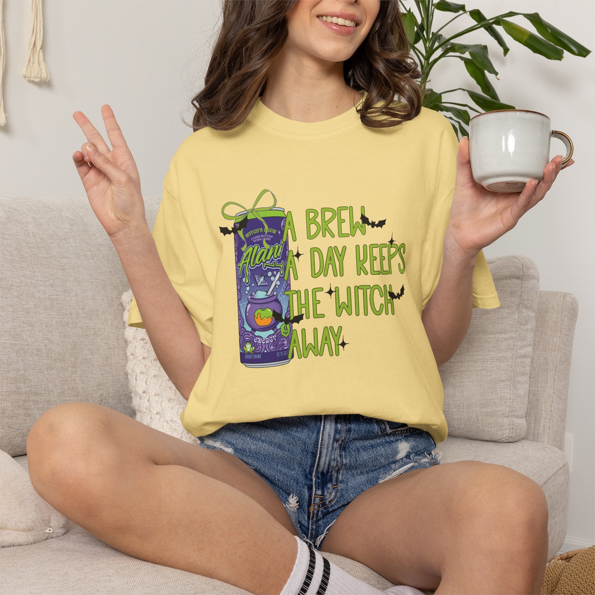 Brew All Day Keeps The Witch Away Tee