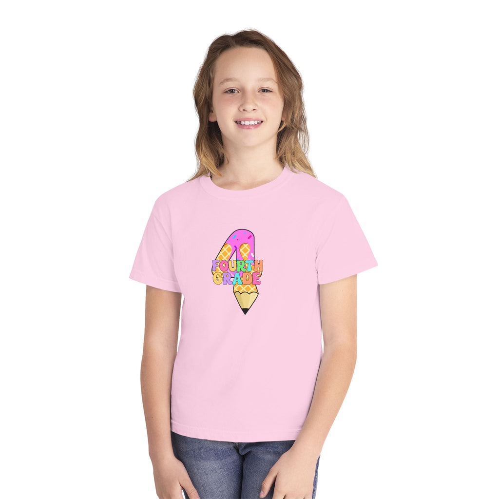 Fourth Grade Ice Cream Pencil Youth Tee
