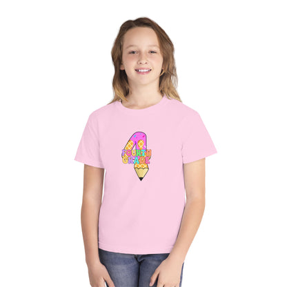 Fourth Grade Ice Cream Pencil Youth Tee
