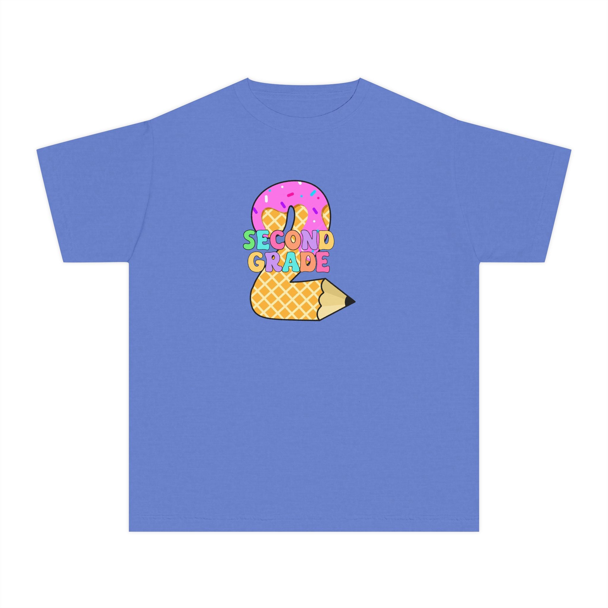 Second Grade Ice Cream Pencil Youth Tee