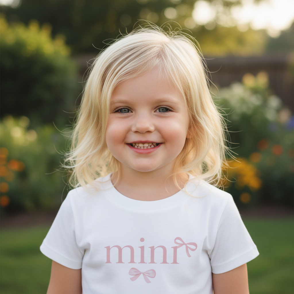Mini Pink Bow Tee | Matching Mama Tee