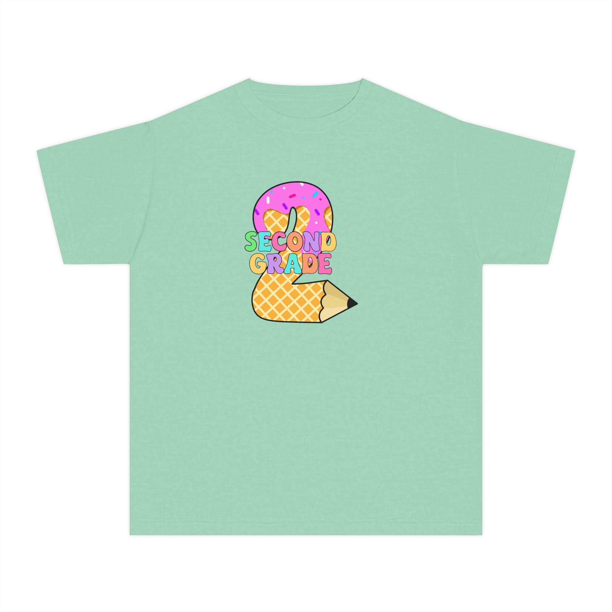 Second Grade Ice Cream Pencil Youth Tee