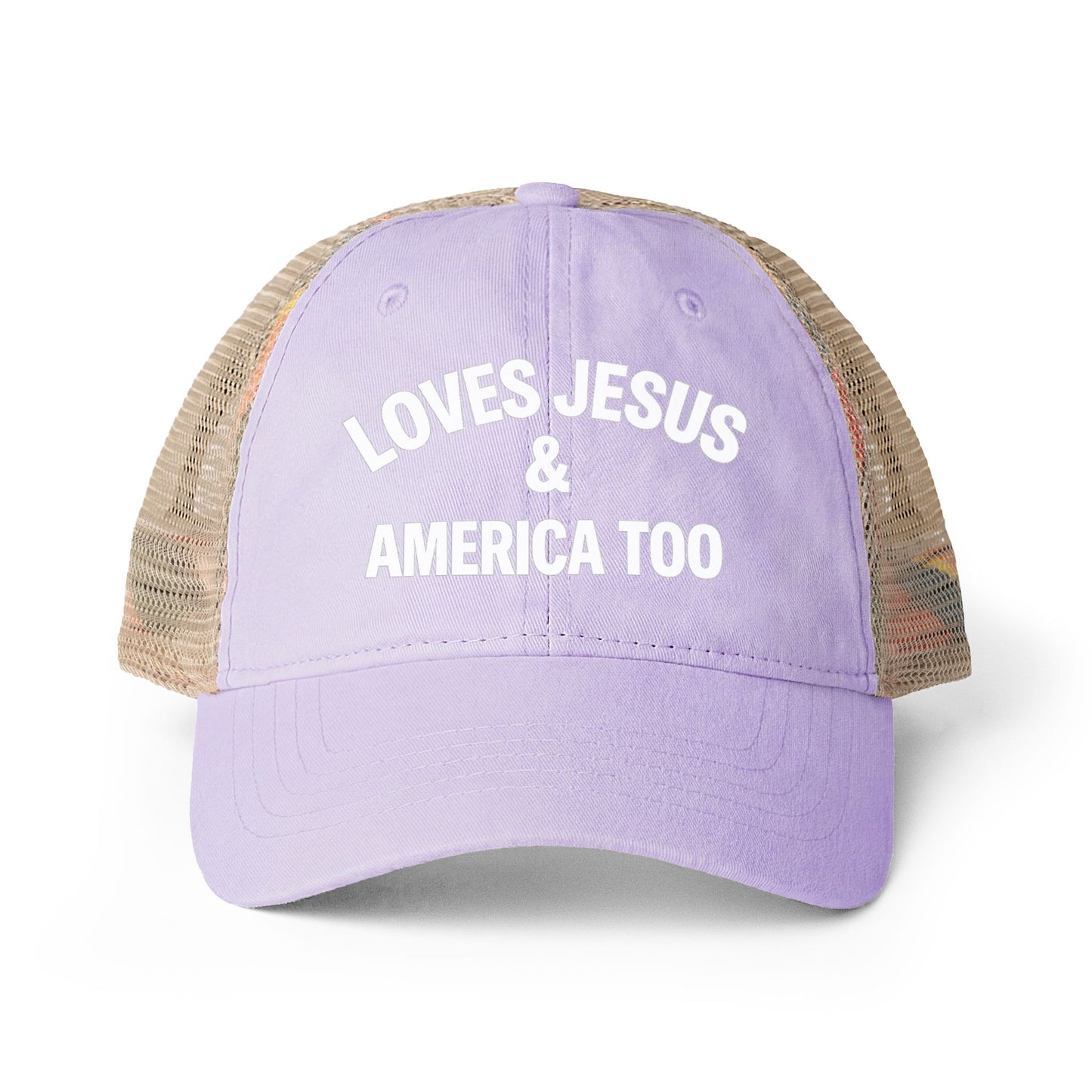 Loves Jesus & America Too Trucker Hat