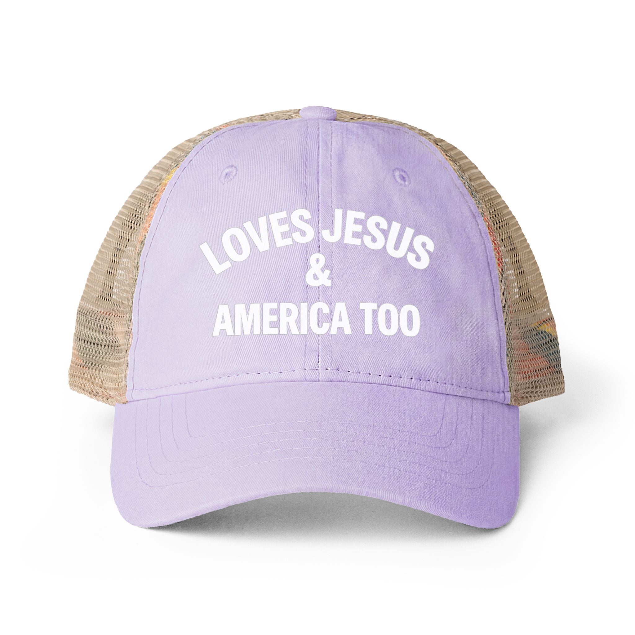Loves Jesus & America Too Trucker Hat