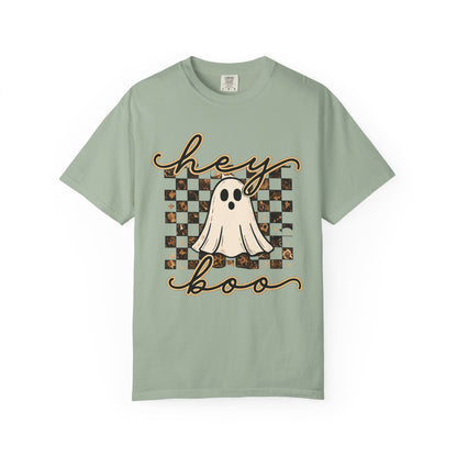 Hey Boo Checkered Tee