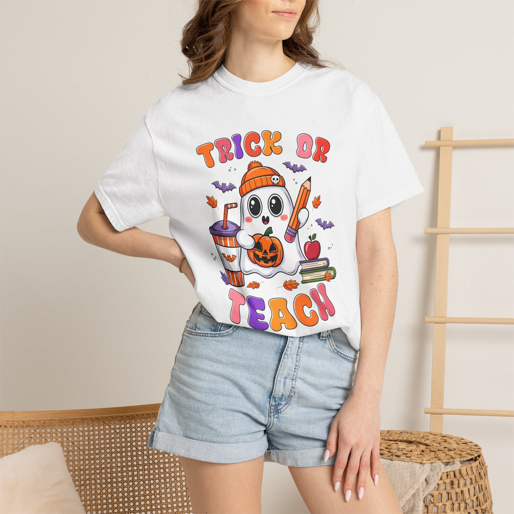 Trick or Teach Halloween Teacher Tee