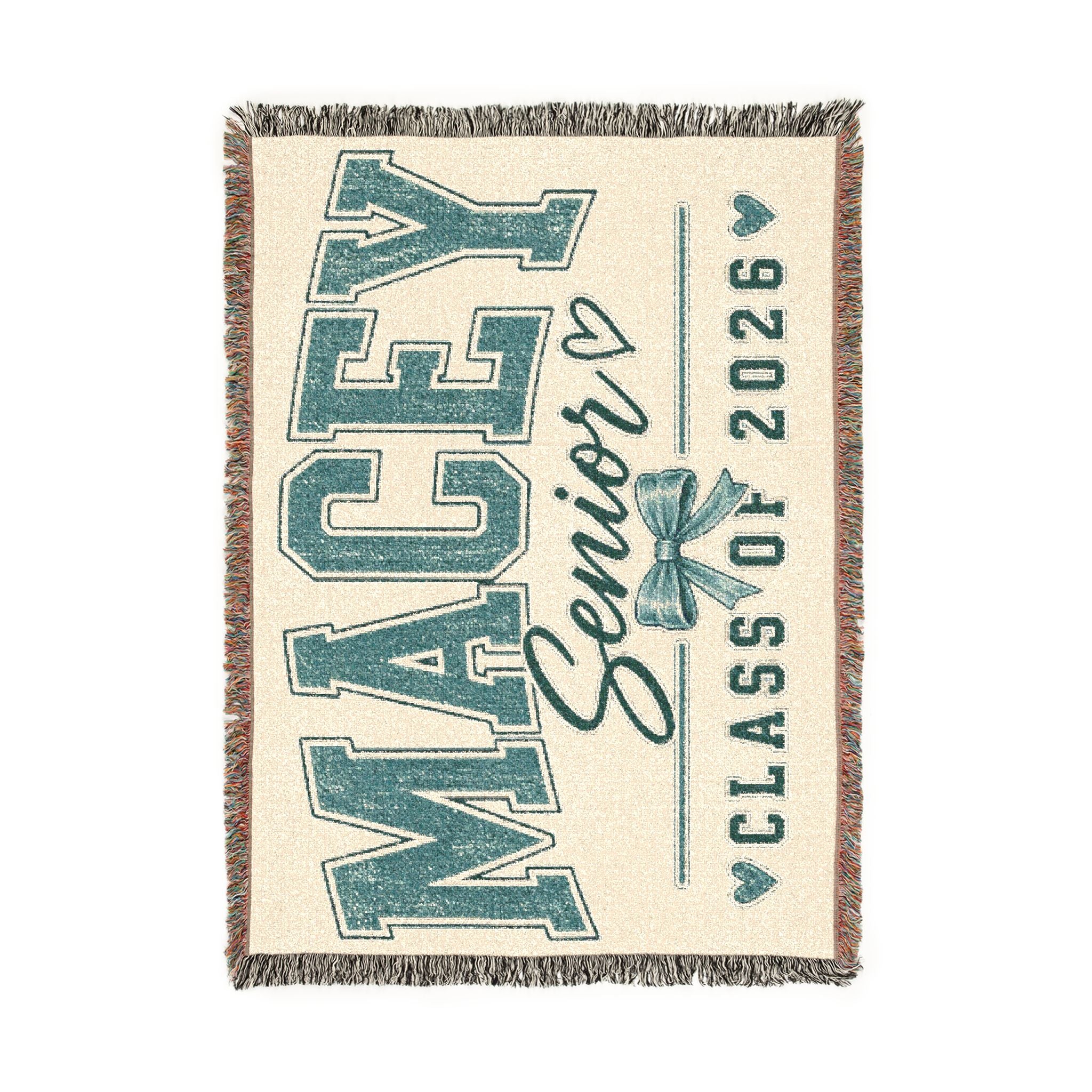 Personalized Senior Class Woven Blanket