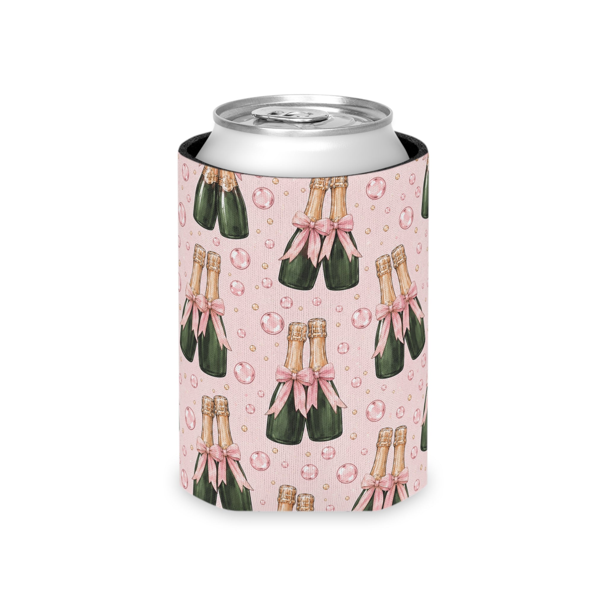Champagne Bubbles Can Cooler