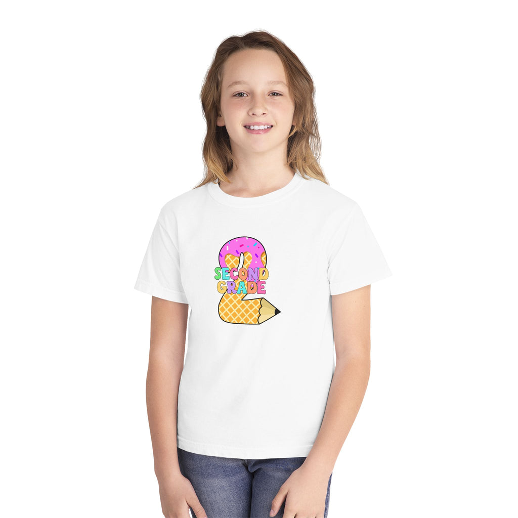 Second Grade Ice Cream Pencil Youth Tee