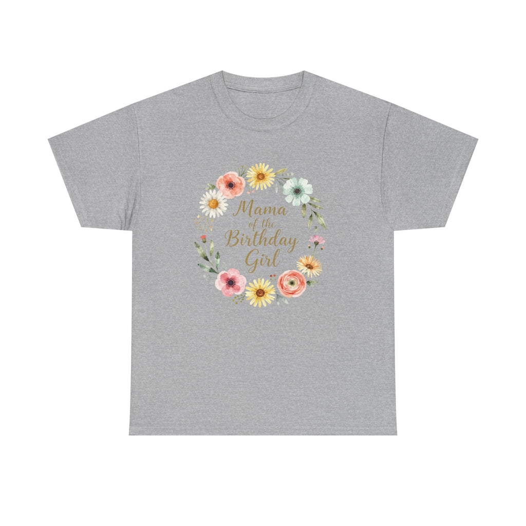 Mama of the Birthday Girl Tee | Floral Wreath, Mom Shirt, Birthday Party Shirt
