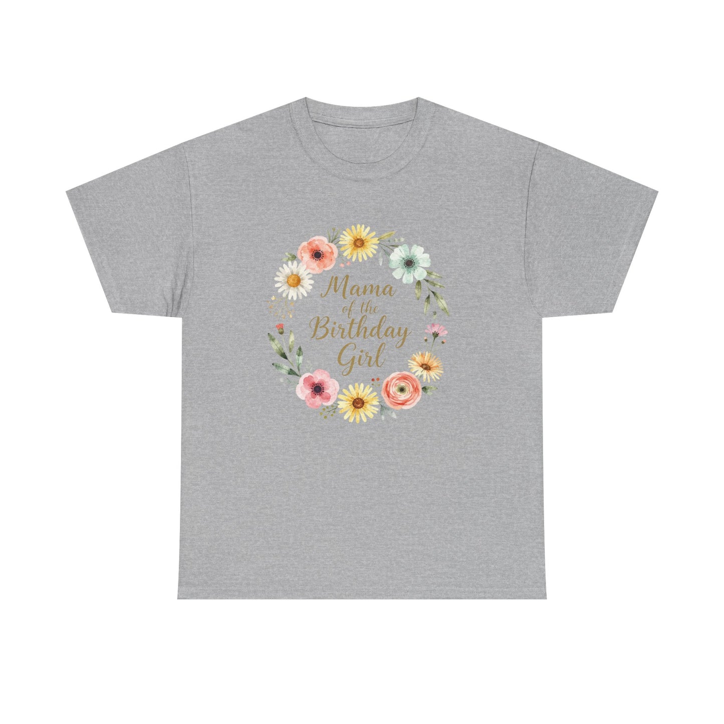 Mama of the Birthday Girl Tee | Floral Wreath, Mom Shirt, Birthday Party Shirt