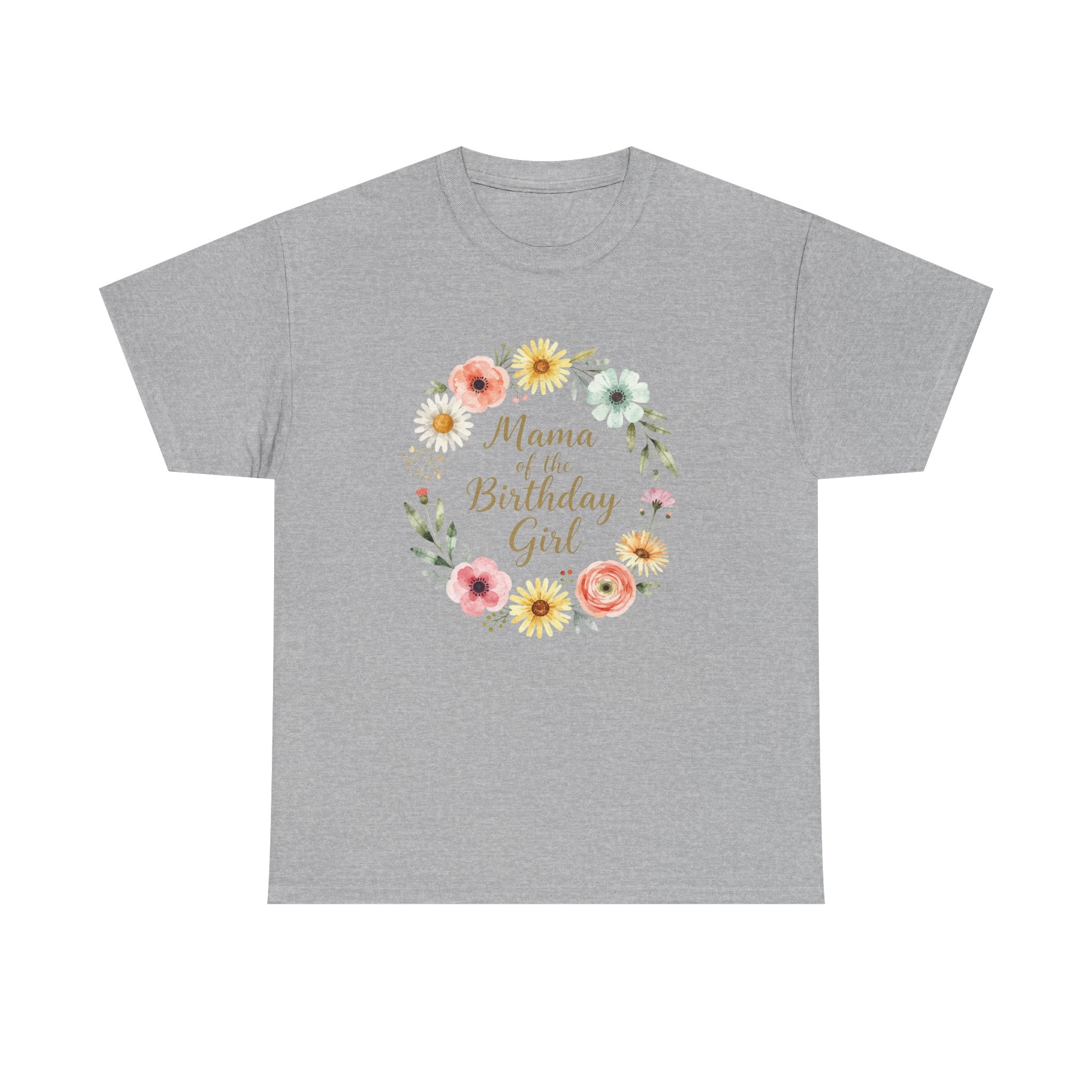 Mama of the Birthday Girl Tee | Floral Wreath, Mom Shirt, Birthday Party Shirt