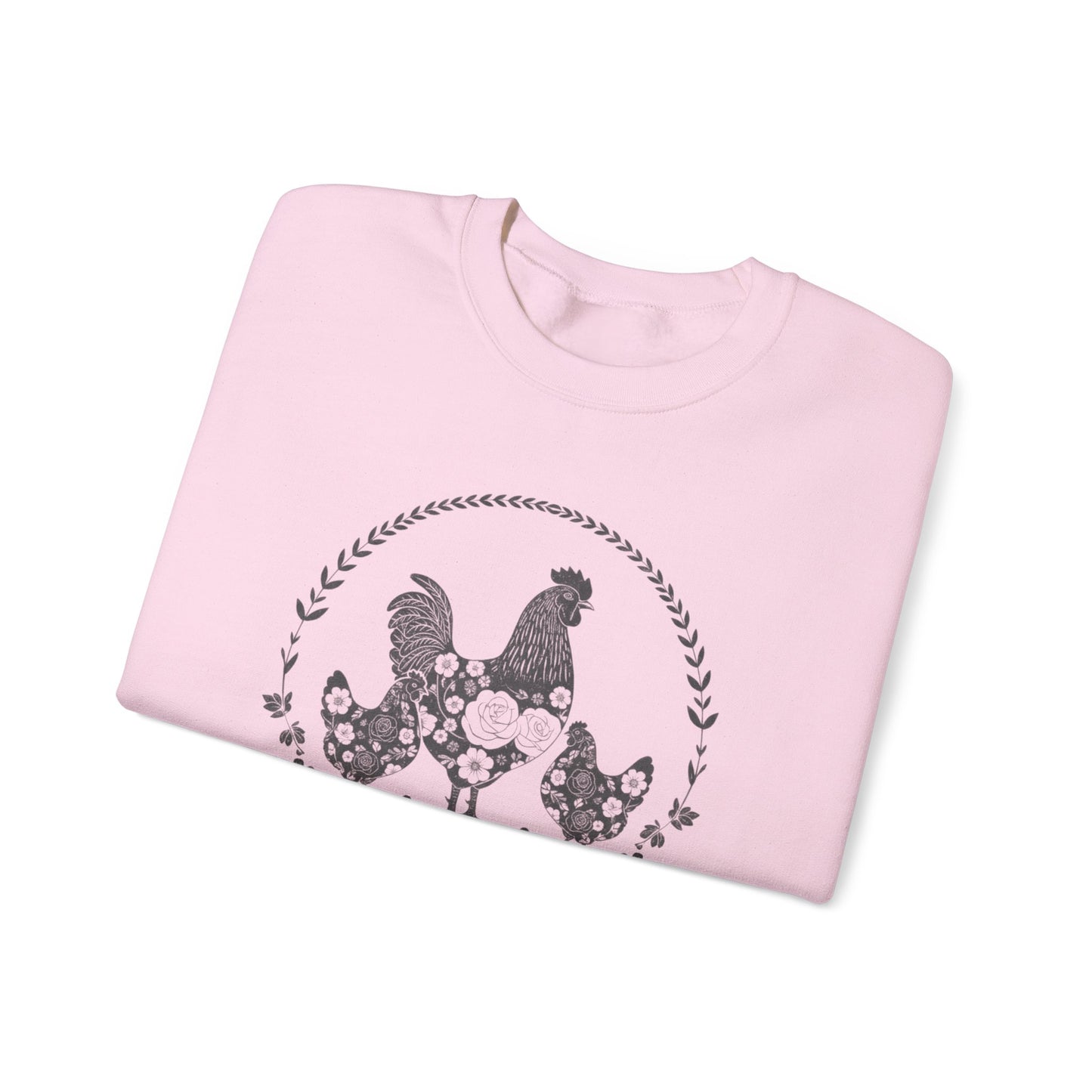 Chicken Mama illustration sweatshirt | hen flock floral design