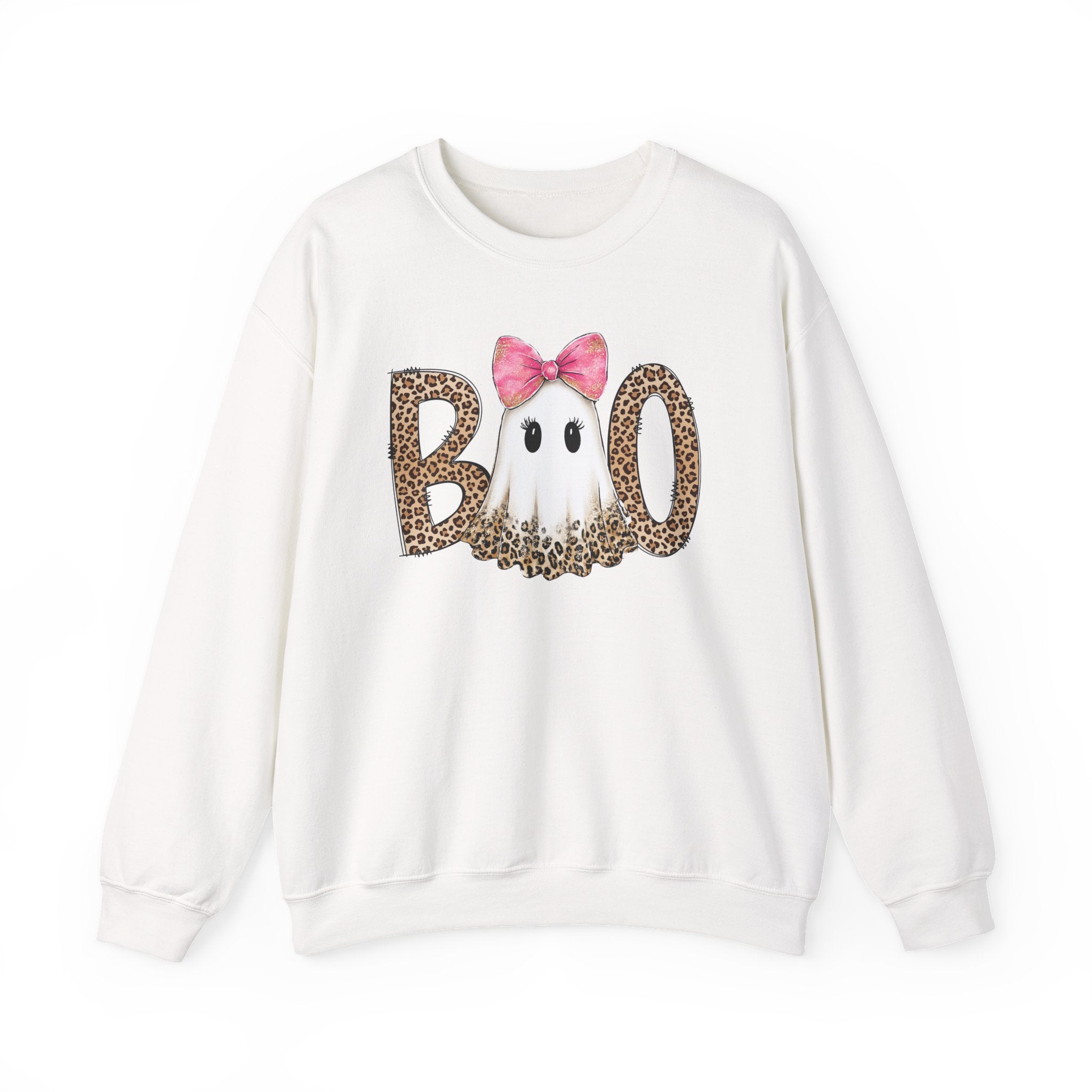 Leopard "Boo" Ghost Crewneck