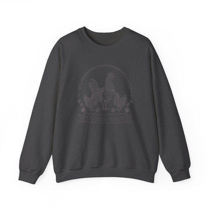 Chicken Mama illustration sweatshirt | hen flock floral design