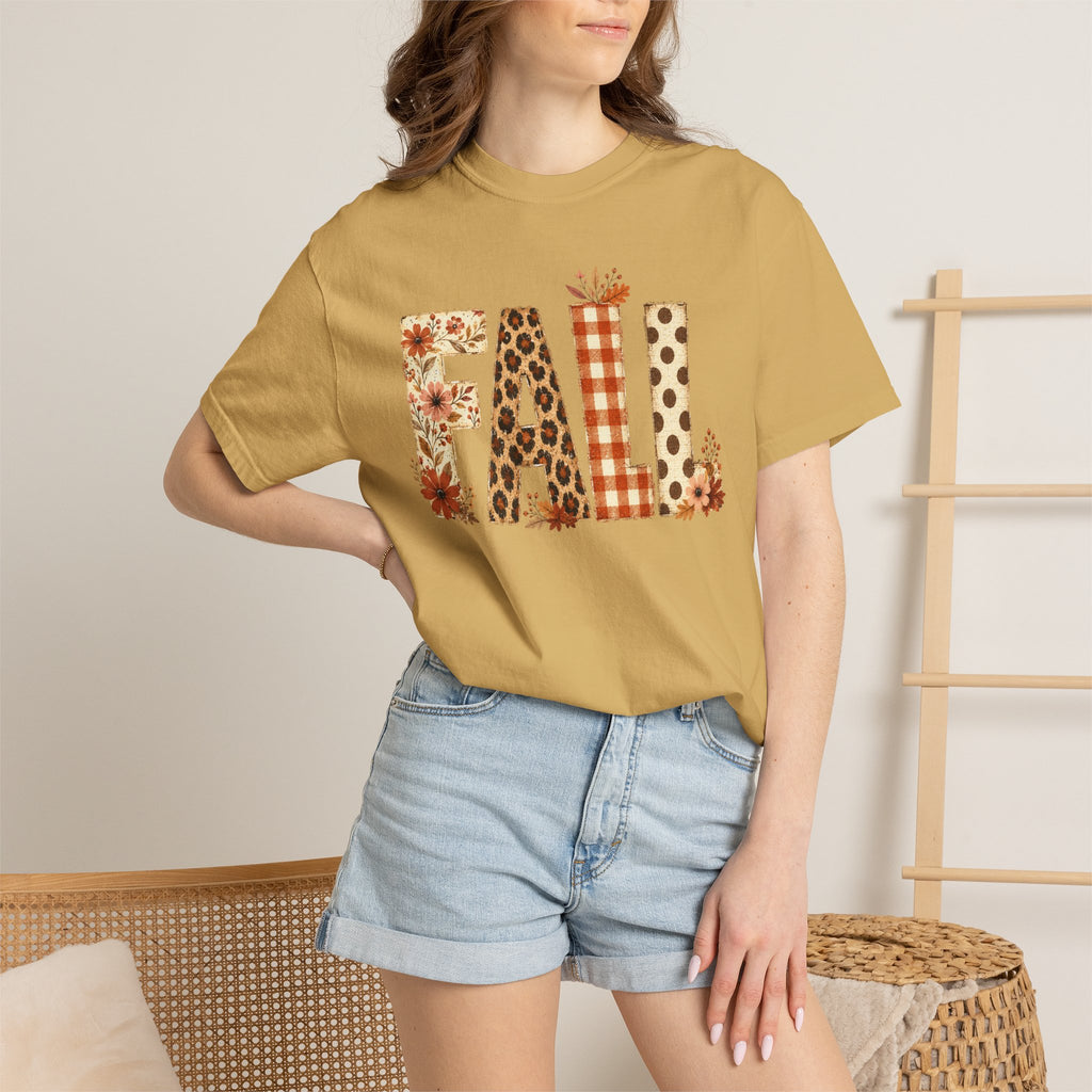 Fall Floral Leopard Graphic T-Shirt