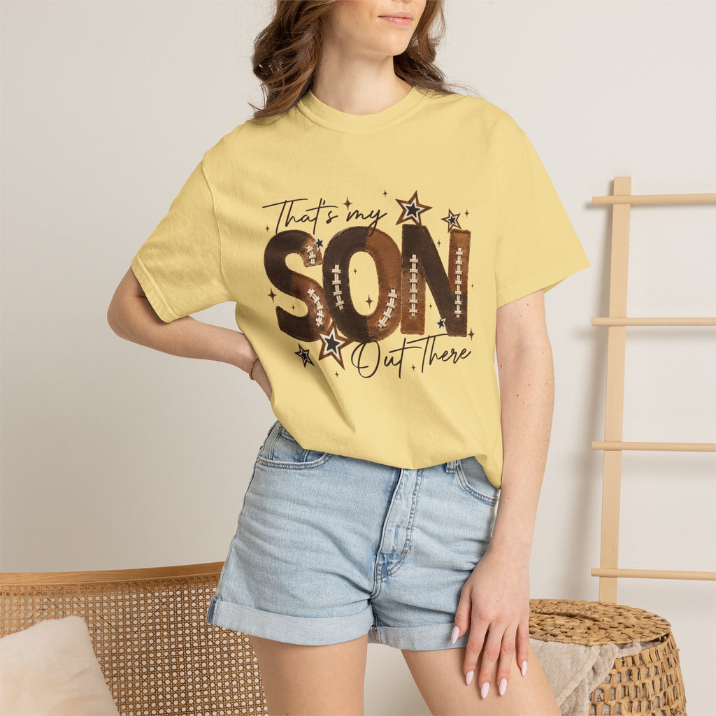 That’s My Son Football T-Shirt — Personalized Jersey Number Tee