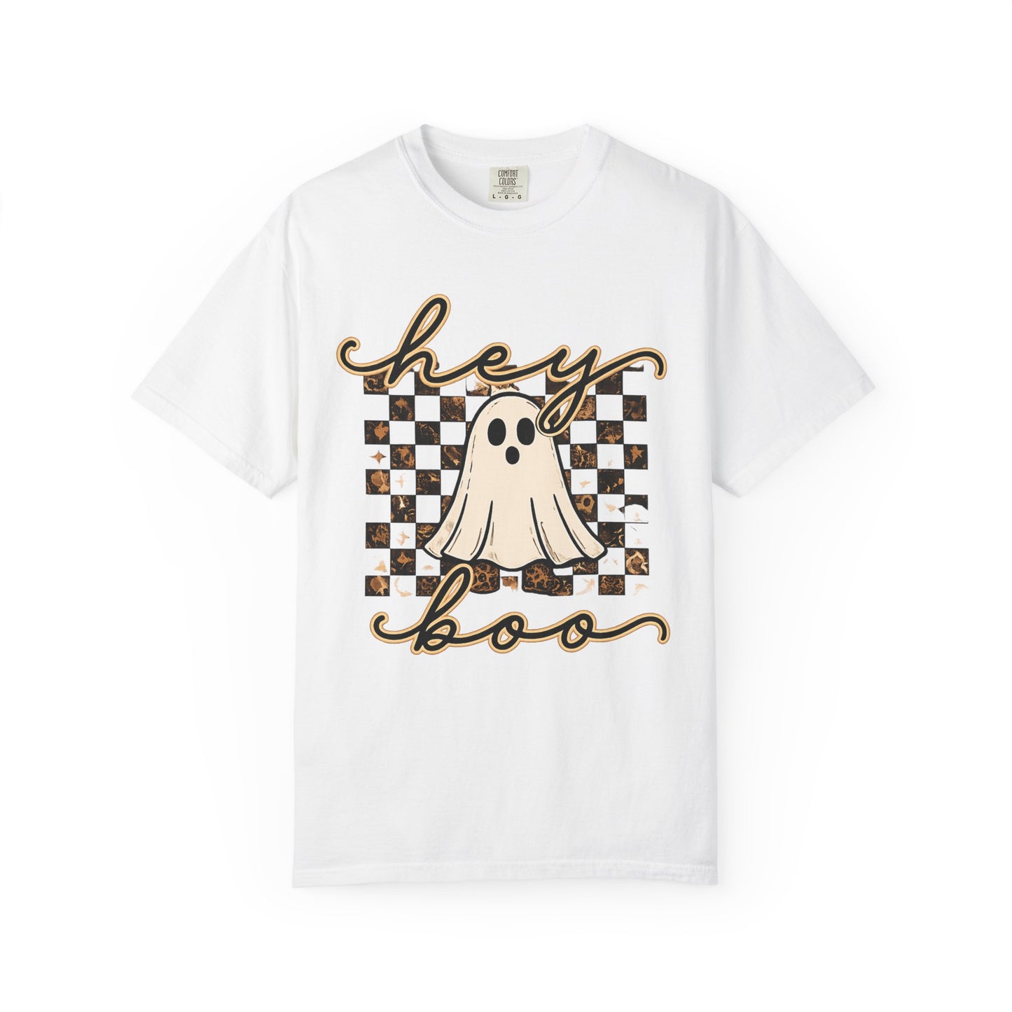 Hey Boo Checkered Tee