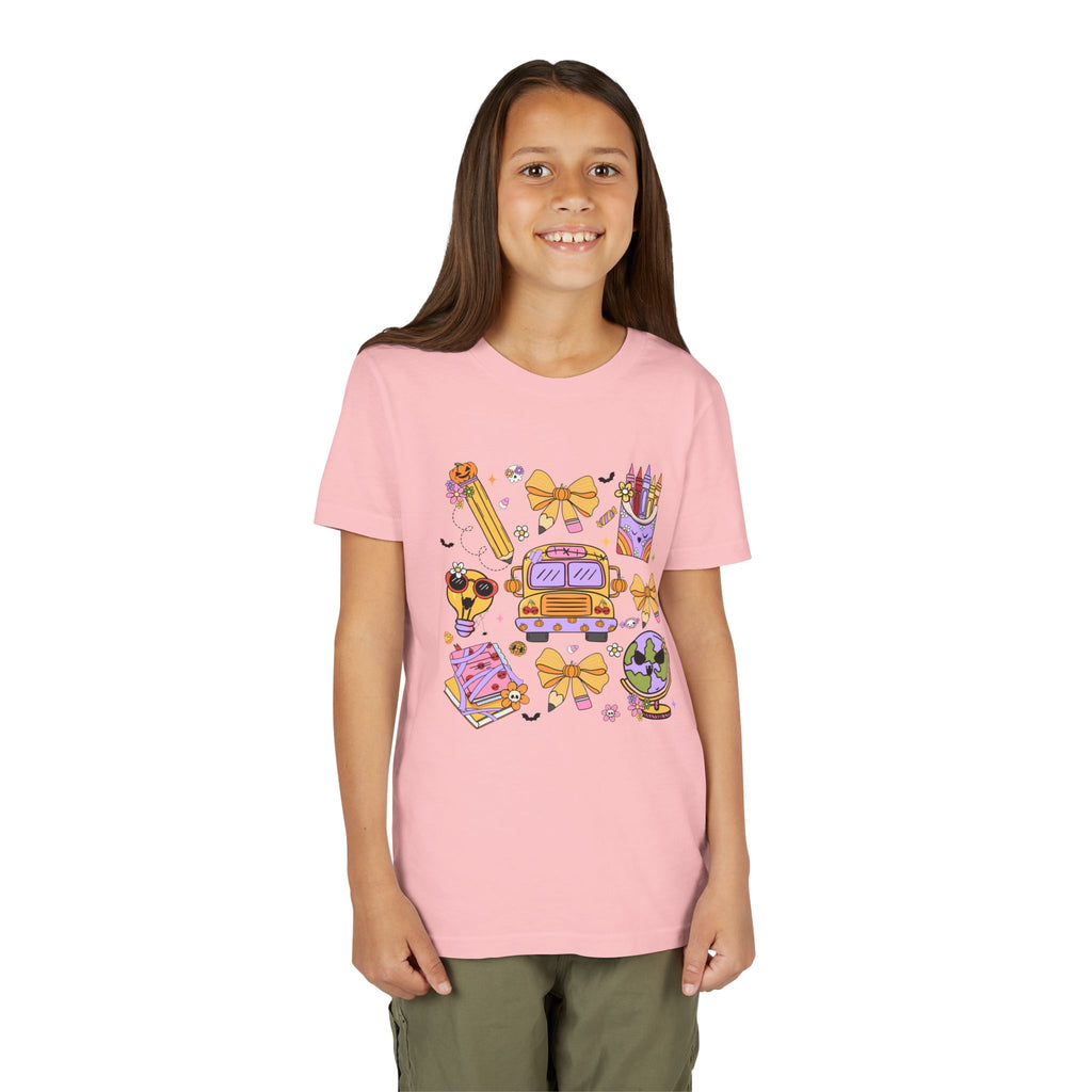 Cute Bus, Globe & Crayon Halloween Tee