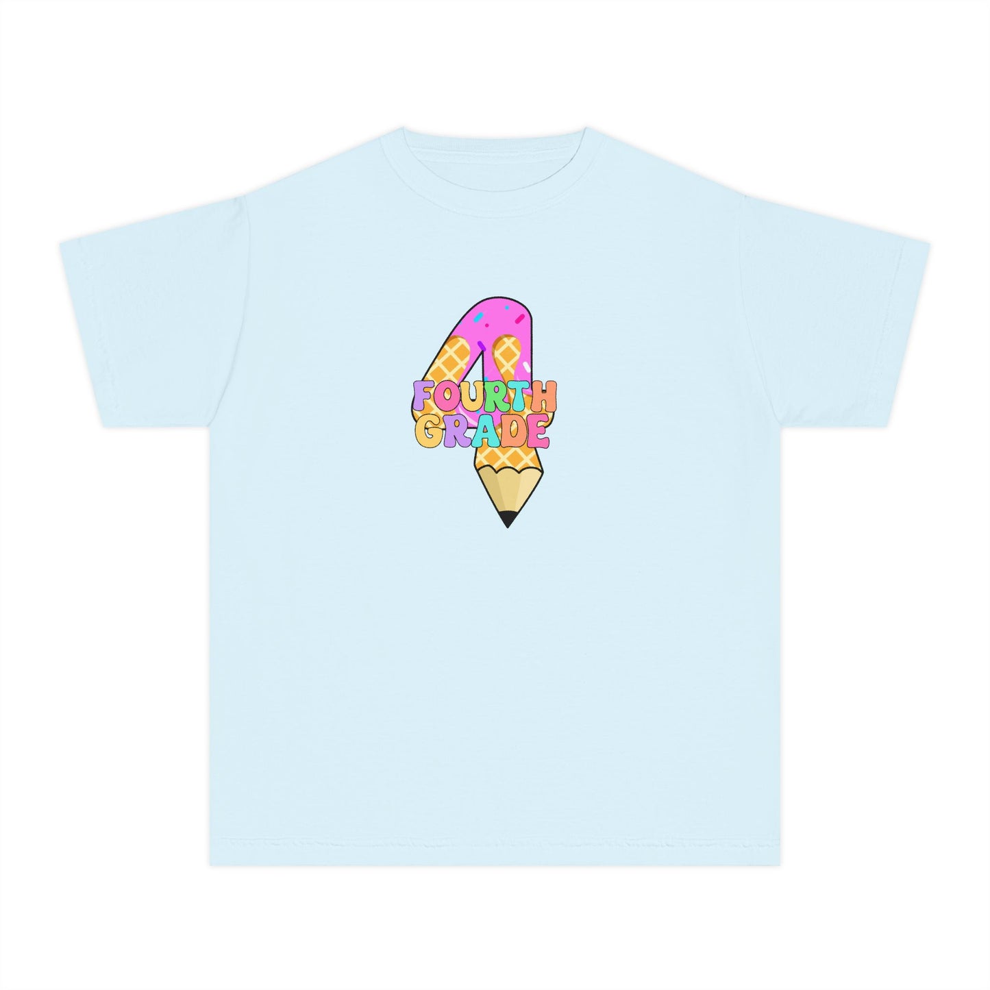 Fourth Grade Ice Cream Pencil Youth Tee