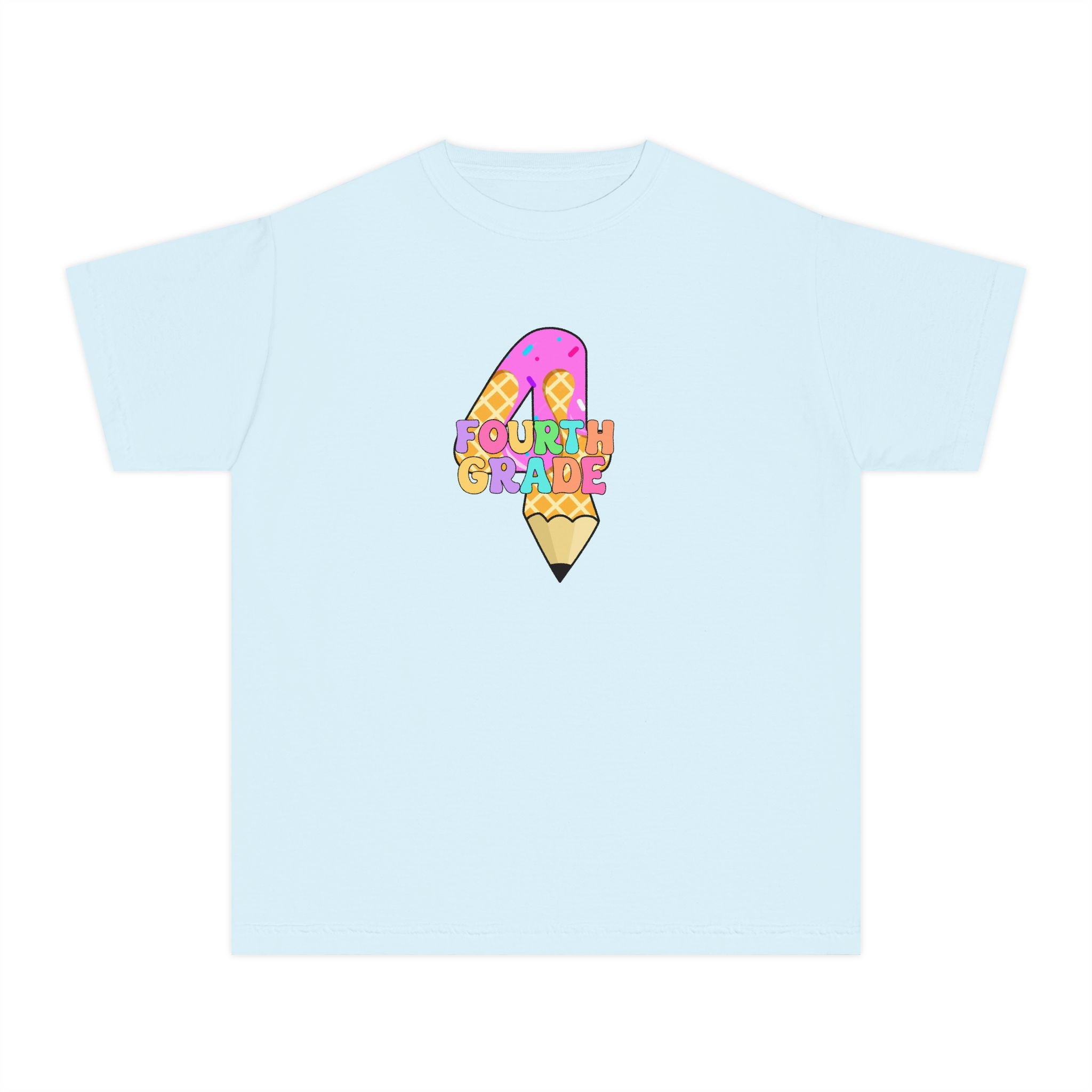 Fourth Grade Ice Cream Pencil Youth Tee