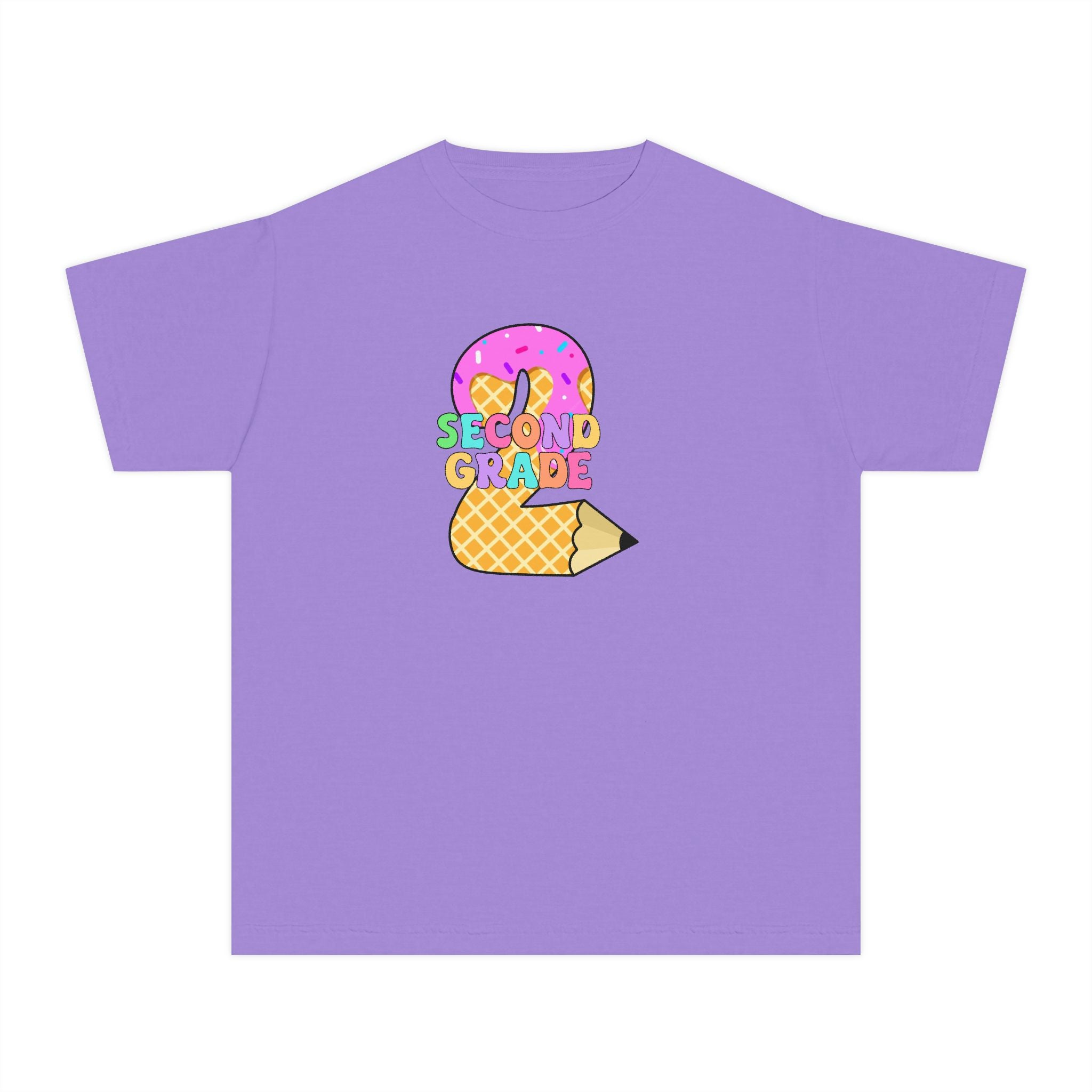 Second Grade Ice Cream Pencil Youth Tee