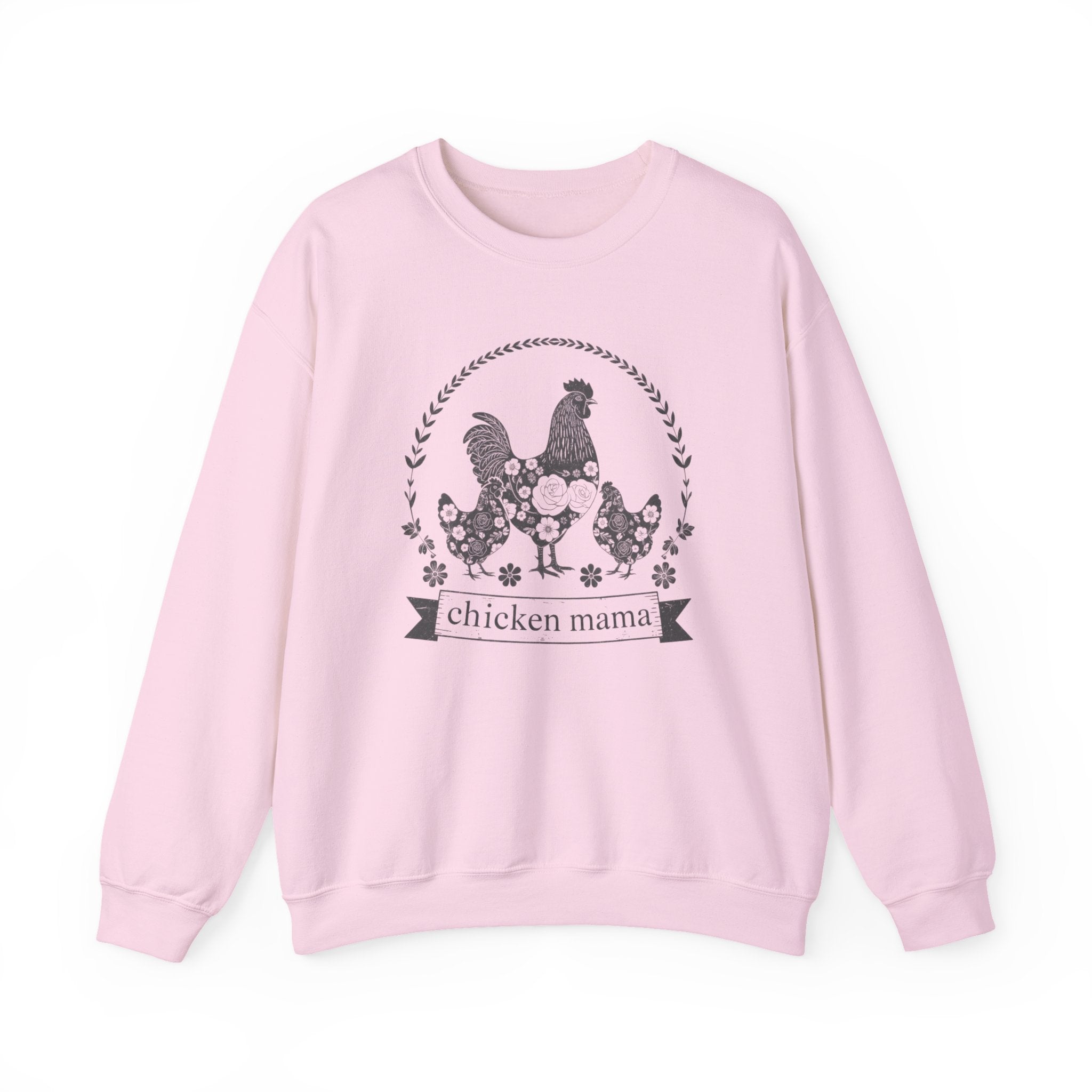 Chicken Mama illustration sweatshirt | hen flock floral design