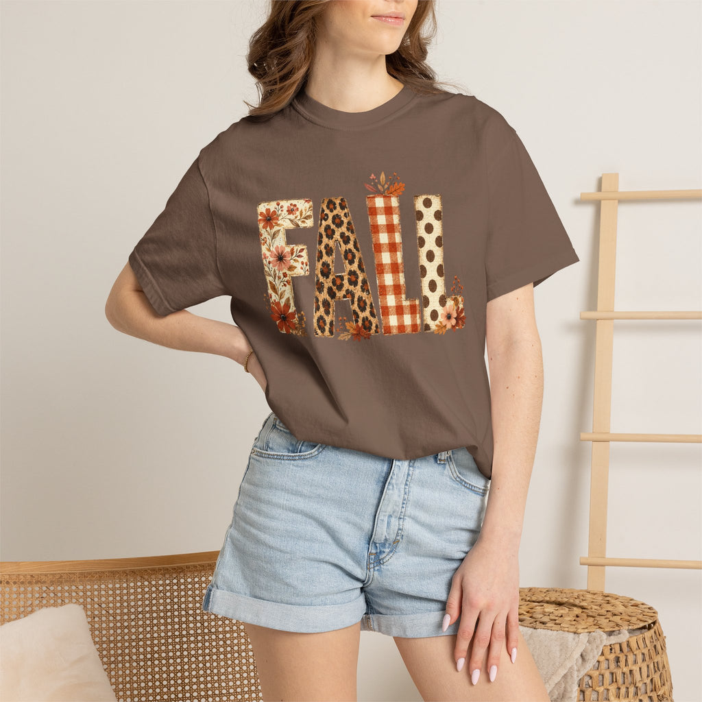Fall Floral Leopard Graphic T-Shirt